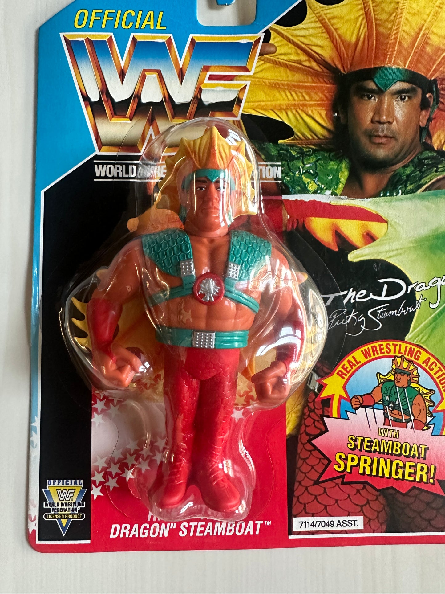 Ricky the Dragon Steamboat Series 4 WWF Hasbro MOC figure