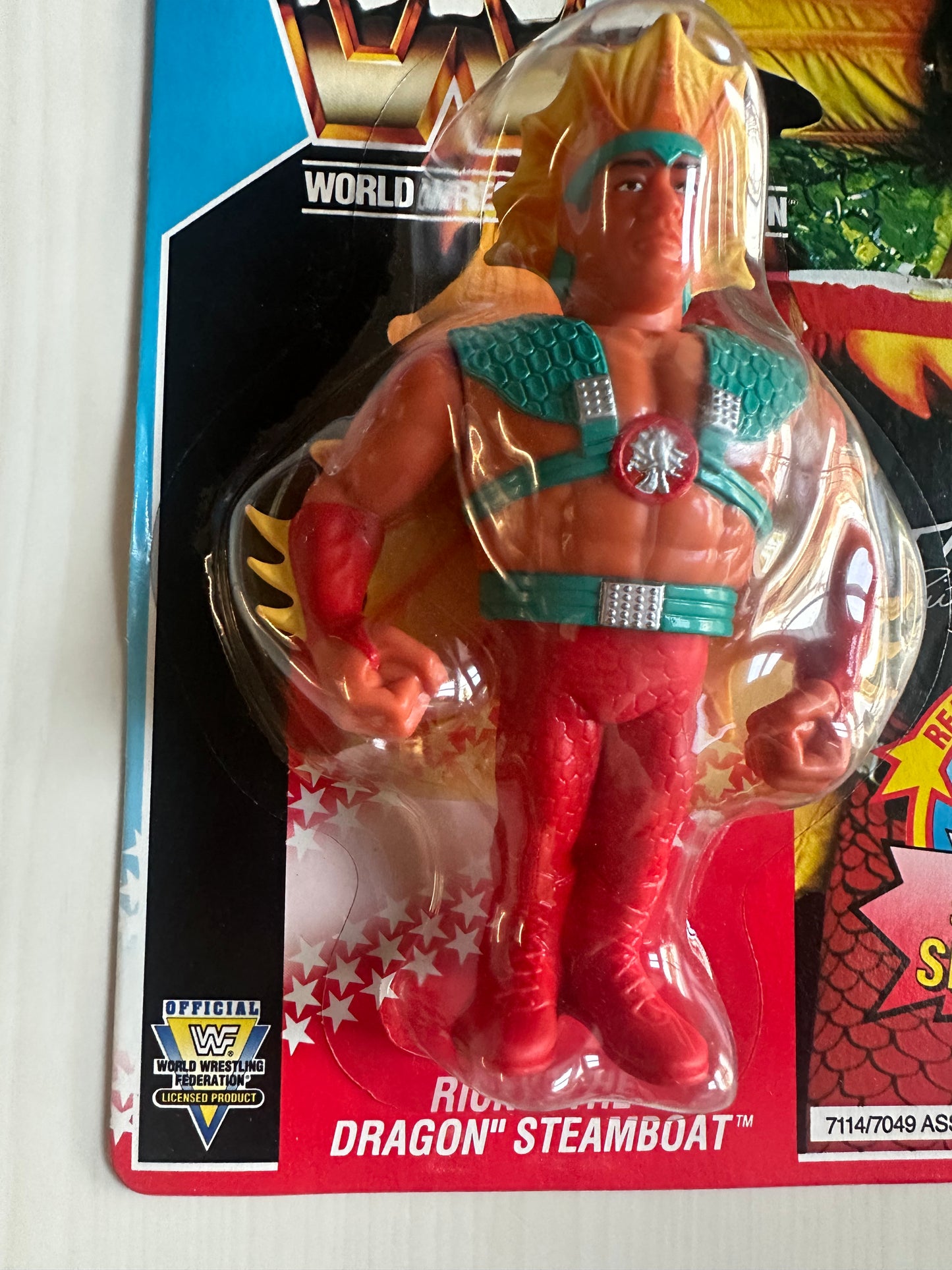 Ricky the Dragon Steamboat Series 4 WWF Hasbro MOC figure