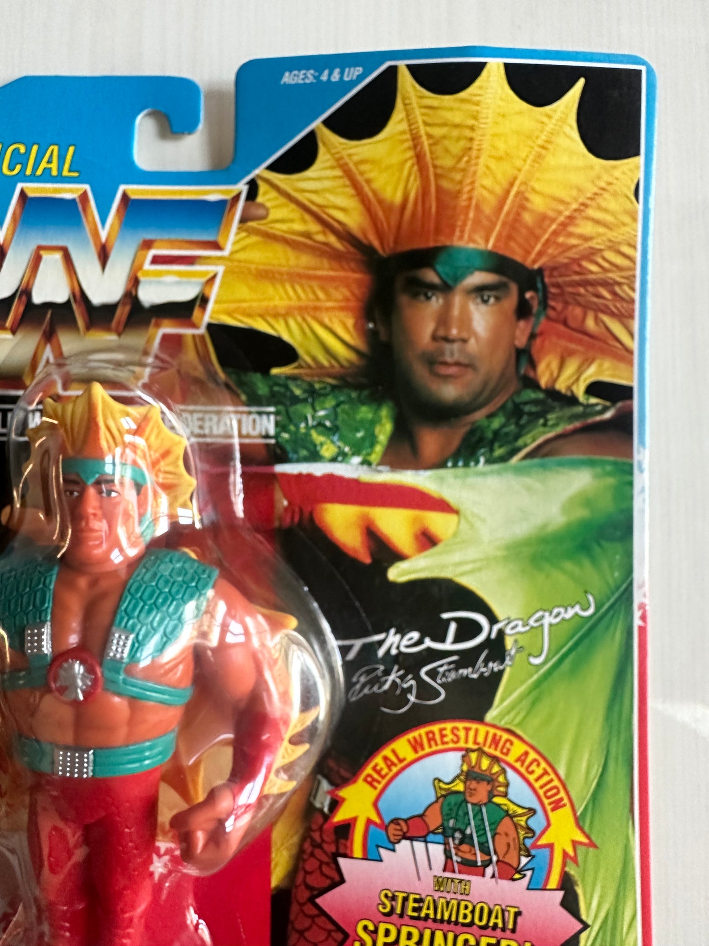Ricky the Dragon Steamboat Series 4 WWF Hasbro MOC figure