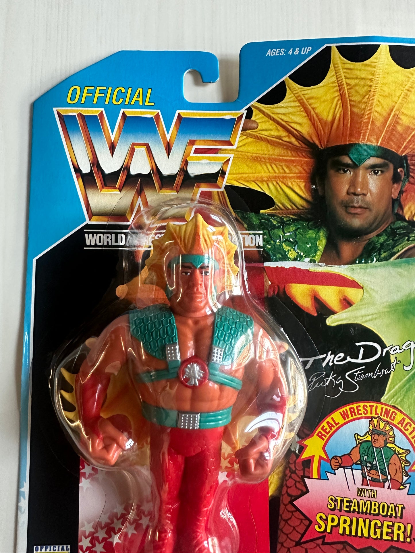 Ricky the Dragon Steamboat Series 4 WWF Hasbro MOC figure