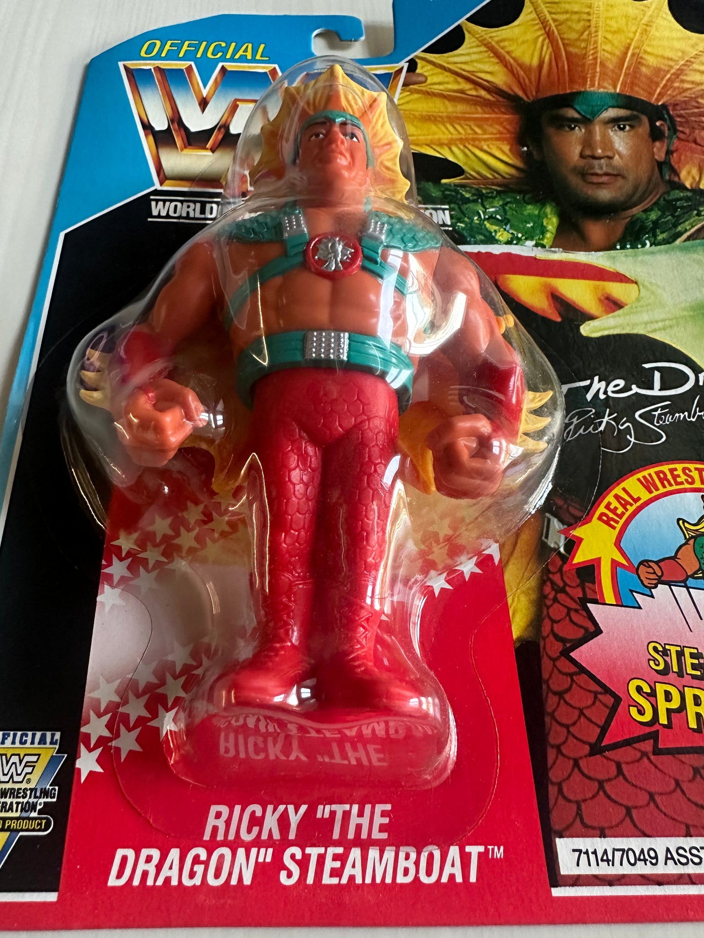 Ricky the Dragon Steamboat Series 4 WWF Hasbro MOC figure