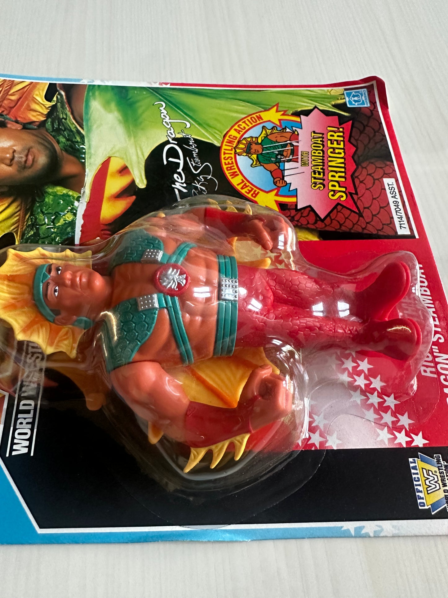 Ricky the Dragon Steamboat Series 4 WWF Hasbro MOC figure