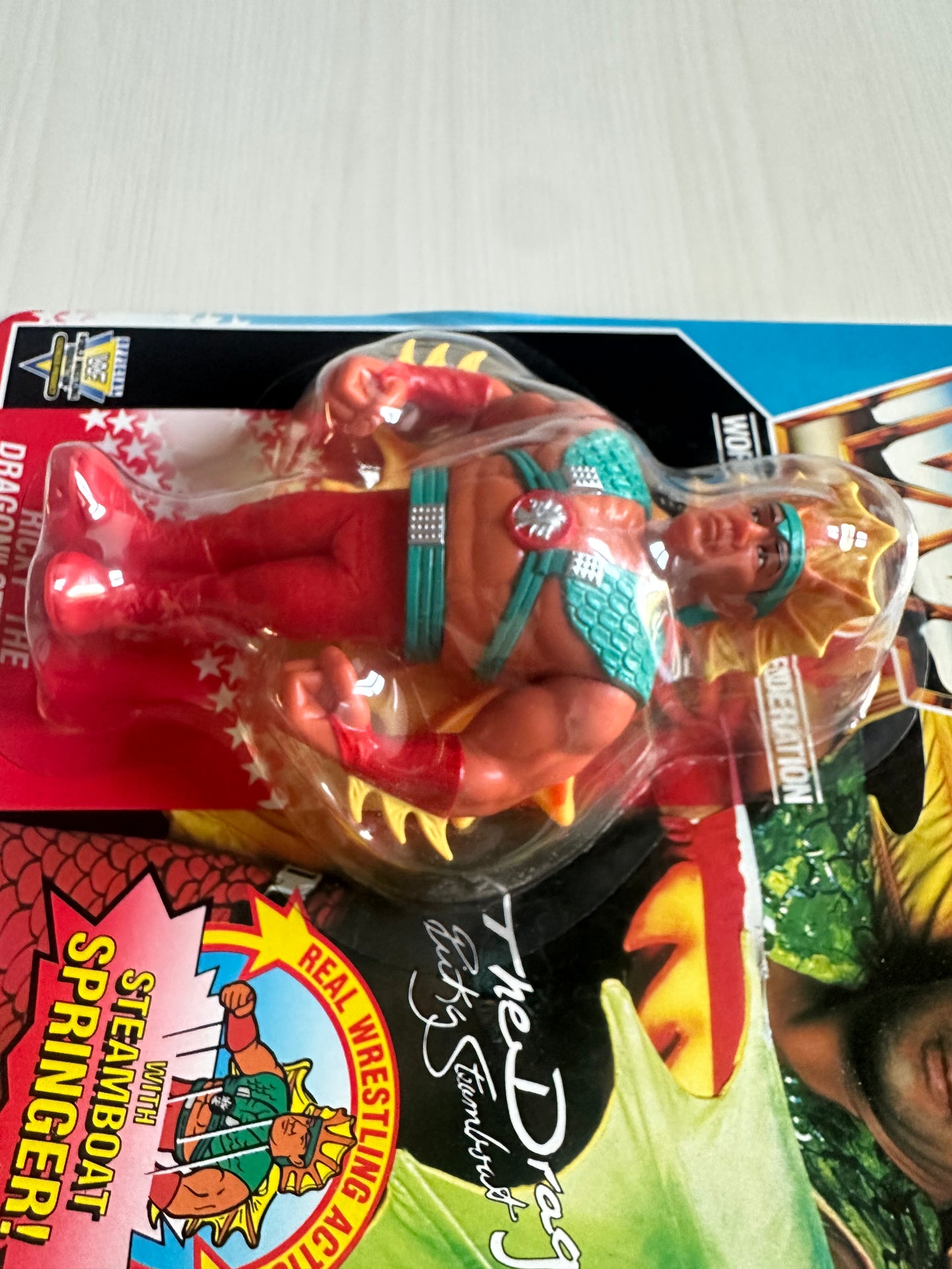 Ricky the Dragon Steamboat Series 4 WWF Hasbro MOC figure