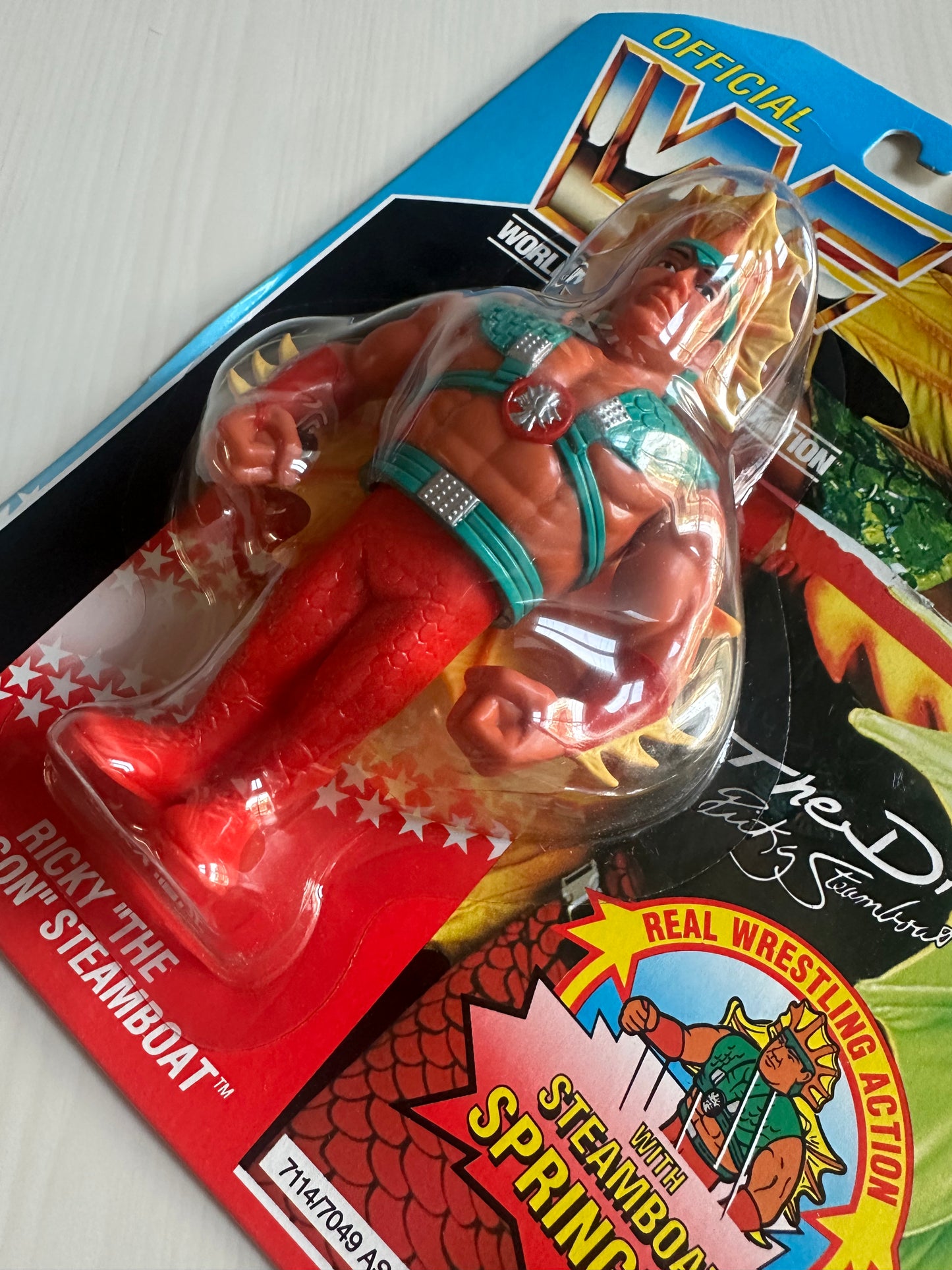 Ricky the Dragon Steamboat Series 4 WWF Hasbro MOC figure