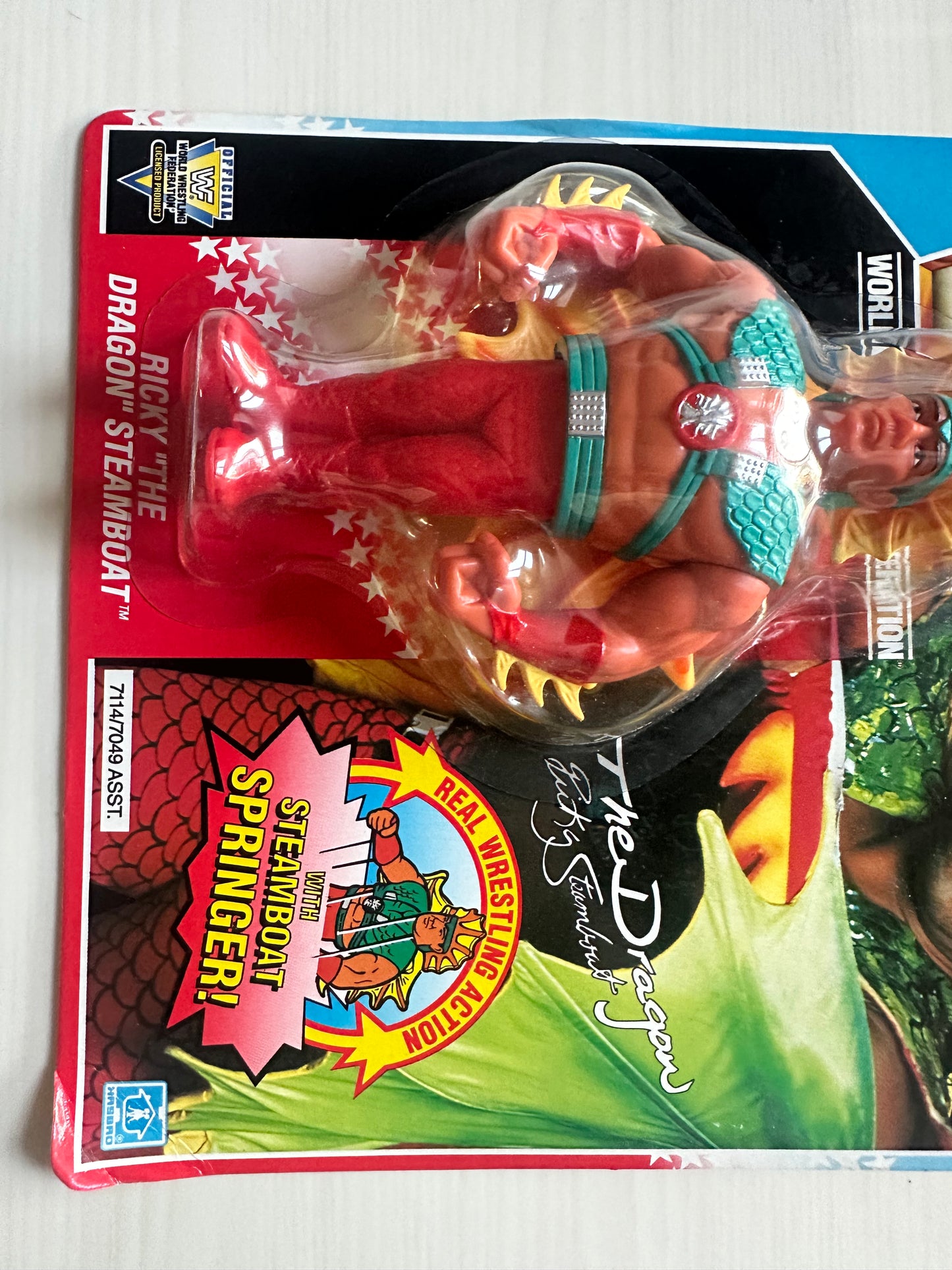 Ricky the Dragon Steamboat Series 4 WWF Hasbro MOC figure