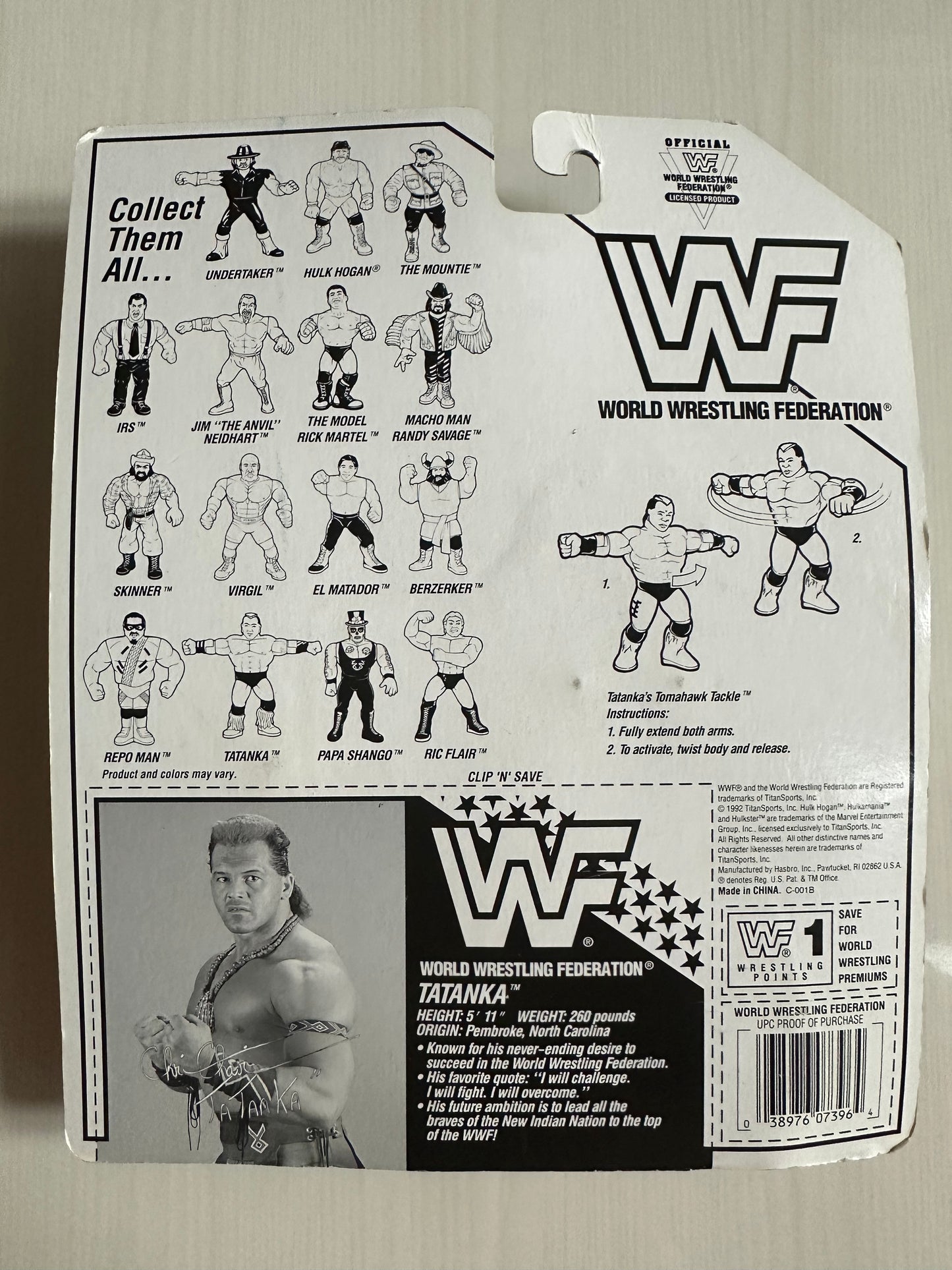 Tatanka Series 6 WWF Hasbro MOC
