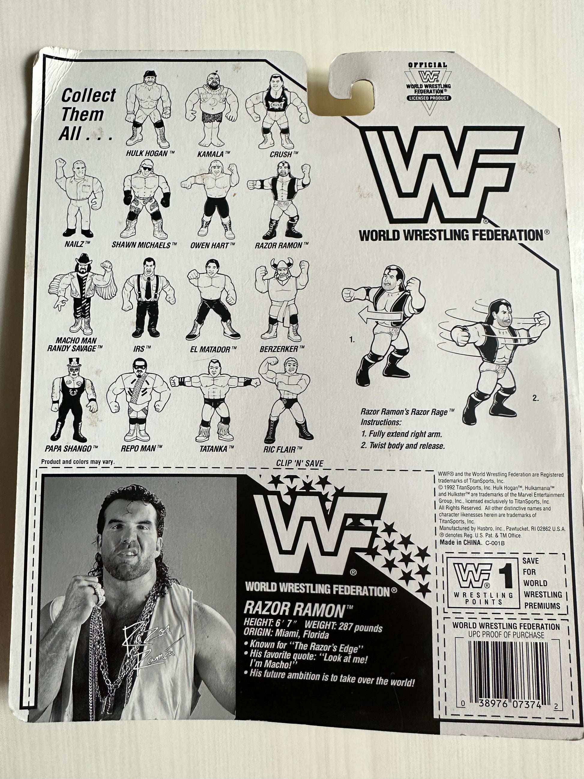 Wwe Hasbro Razor Ramon Razor Ramon Series 7 WWF Hasbro MOC – retrofigure