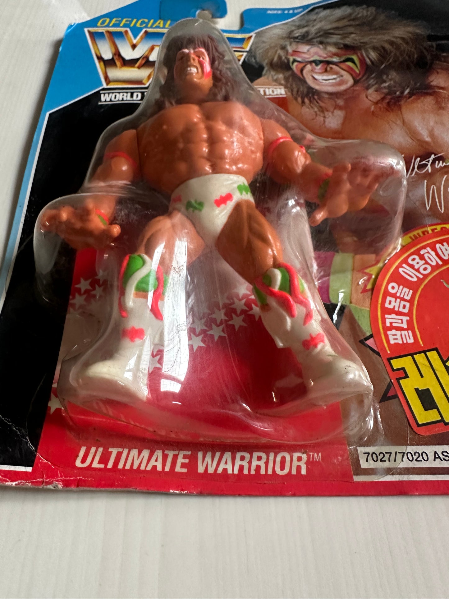 Ultimate Warrior Series 2 WWF Hasbro MOC Korean variant
