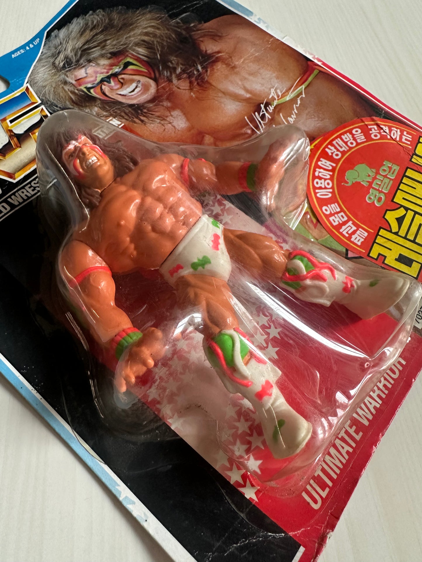 Ultimate Warrior Series 2 WWF Hasbro MOC Korean variant