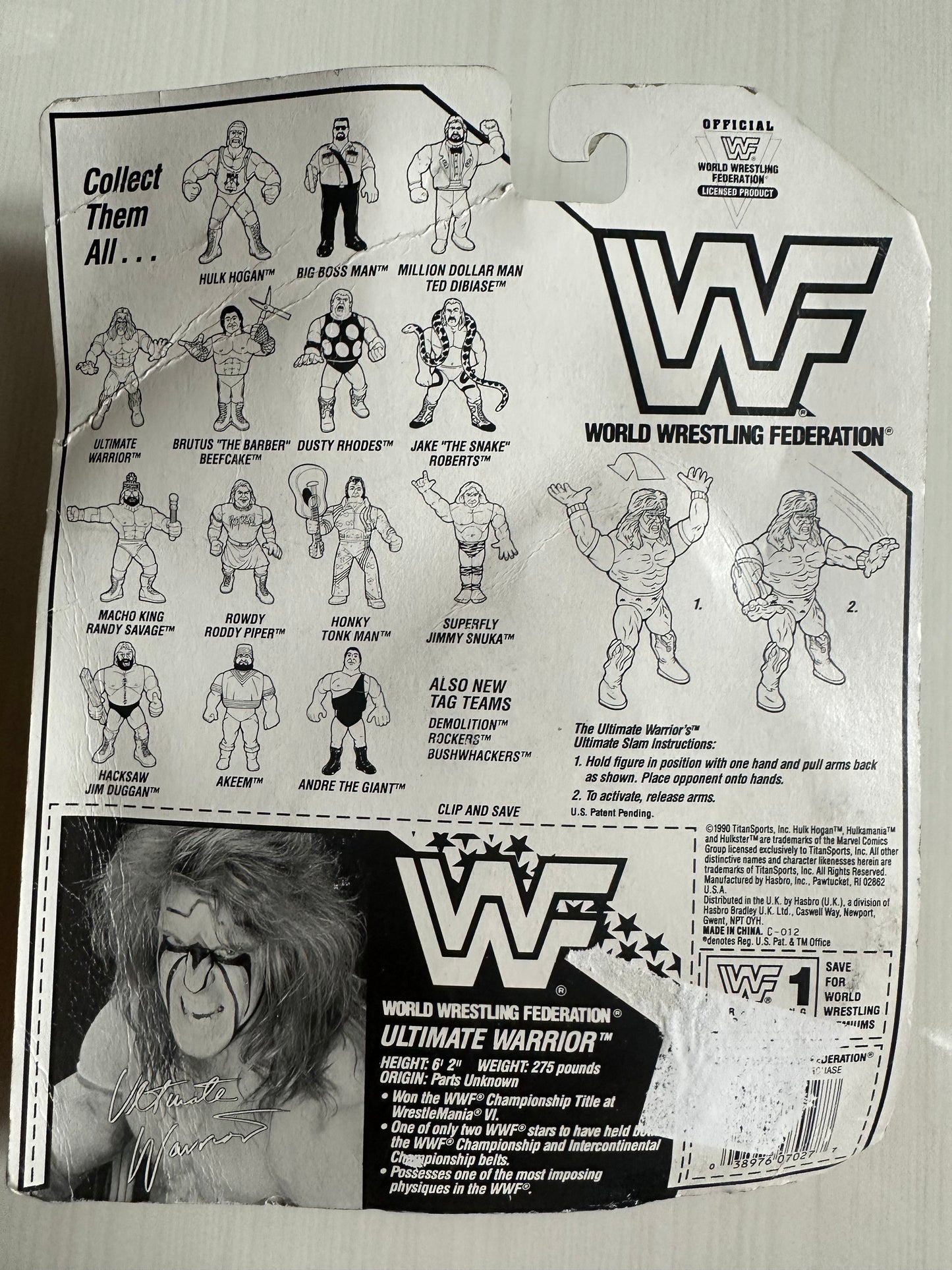 Ultimate Warrior Series 2 WWF Hasbro MOC Korean variant