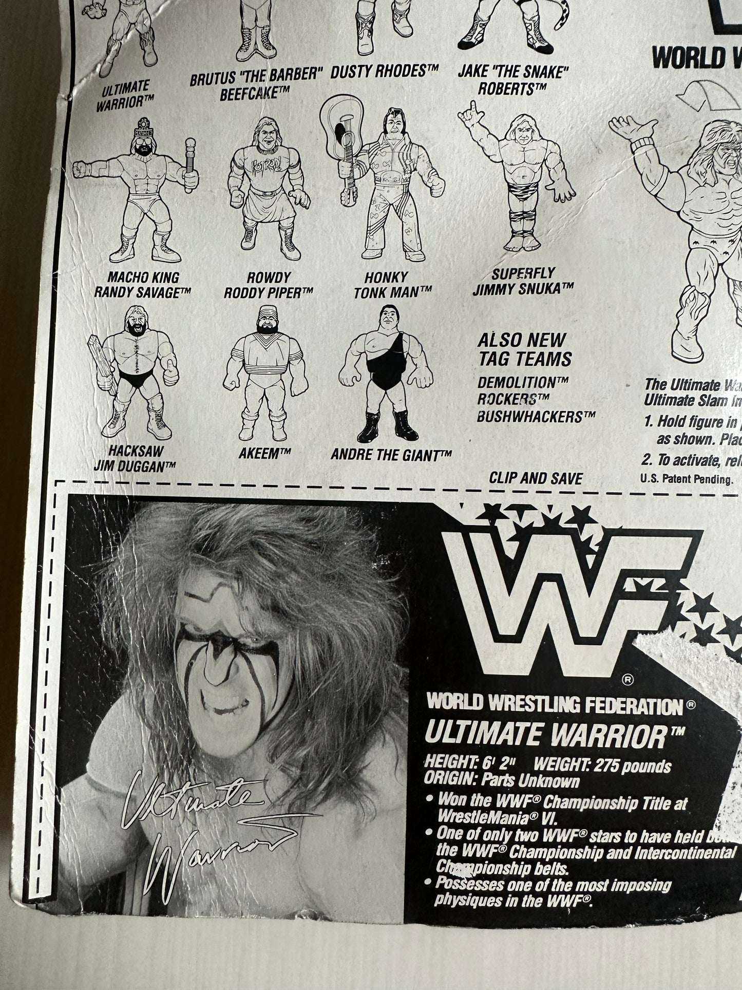 Ultimate Warrior Series 2 WWF Hasbro MOC Korean variant