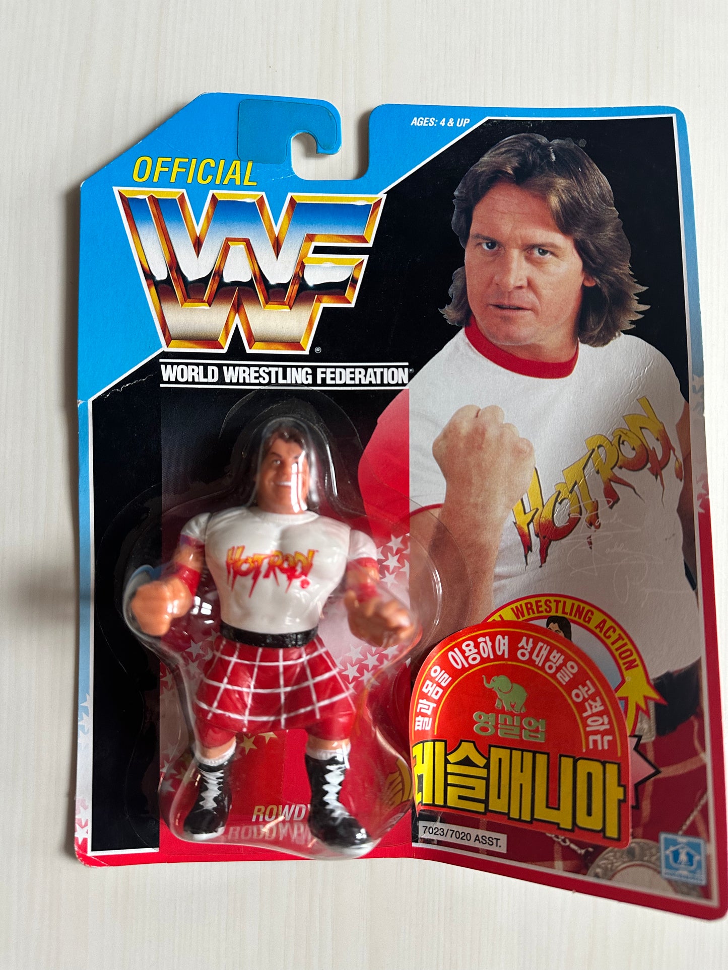 Rowdy Roddy Piper Series 1 WWF Hasbro MOC Korean variant