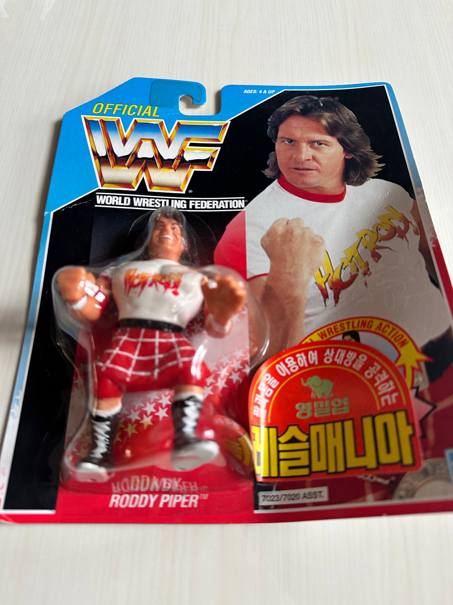 Rowdy Roddy Piper Series 1 WWF Hasbro MOC Korean variant