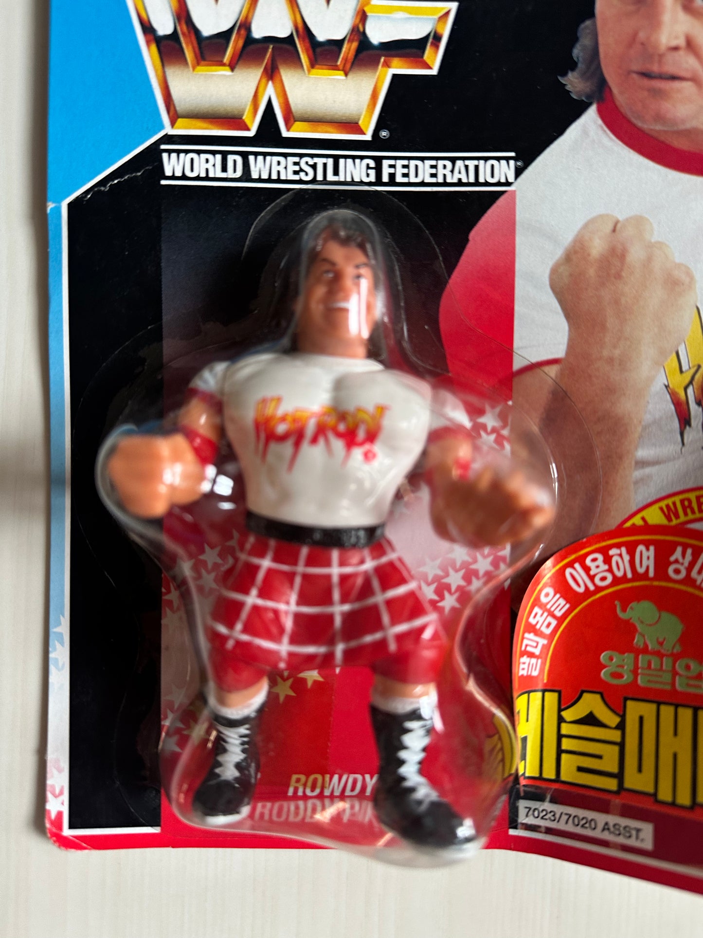 Rowdy Roddy Piper Series 1 WWF Hasbro MOC Korean variant