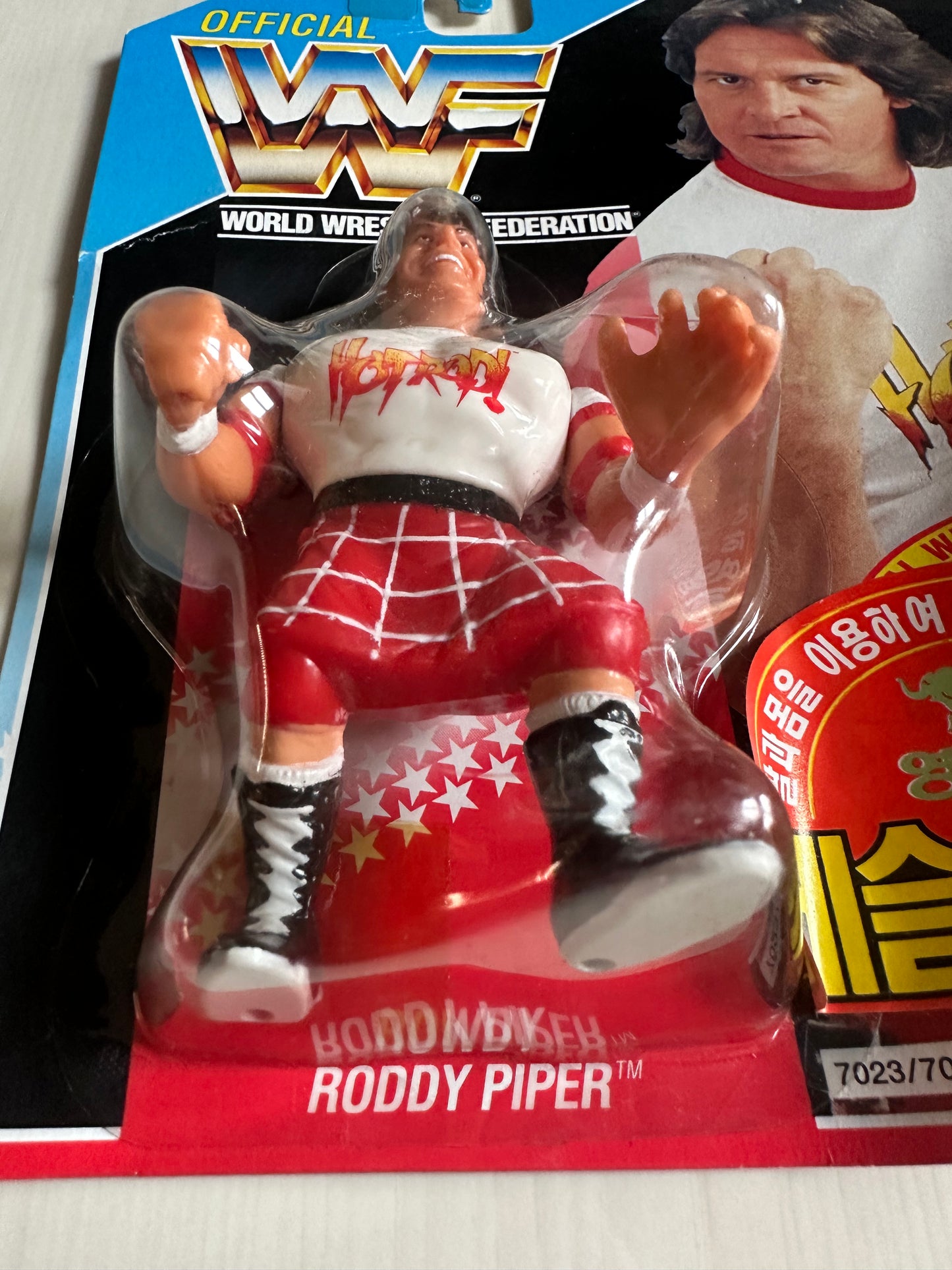 Rowdy Roddy Piper Series 1 WWF Hasbro MOC Korean variant