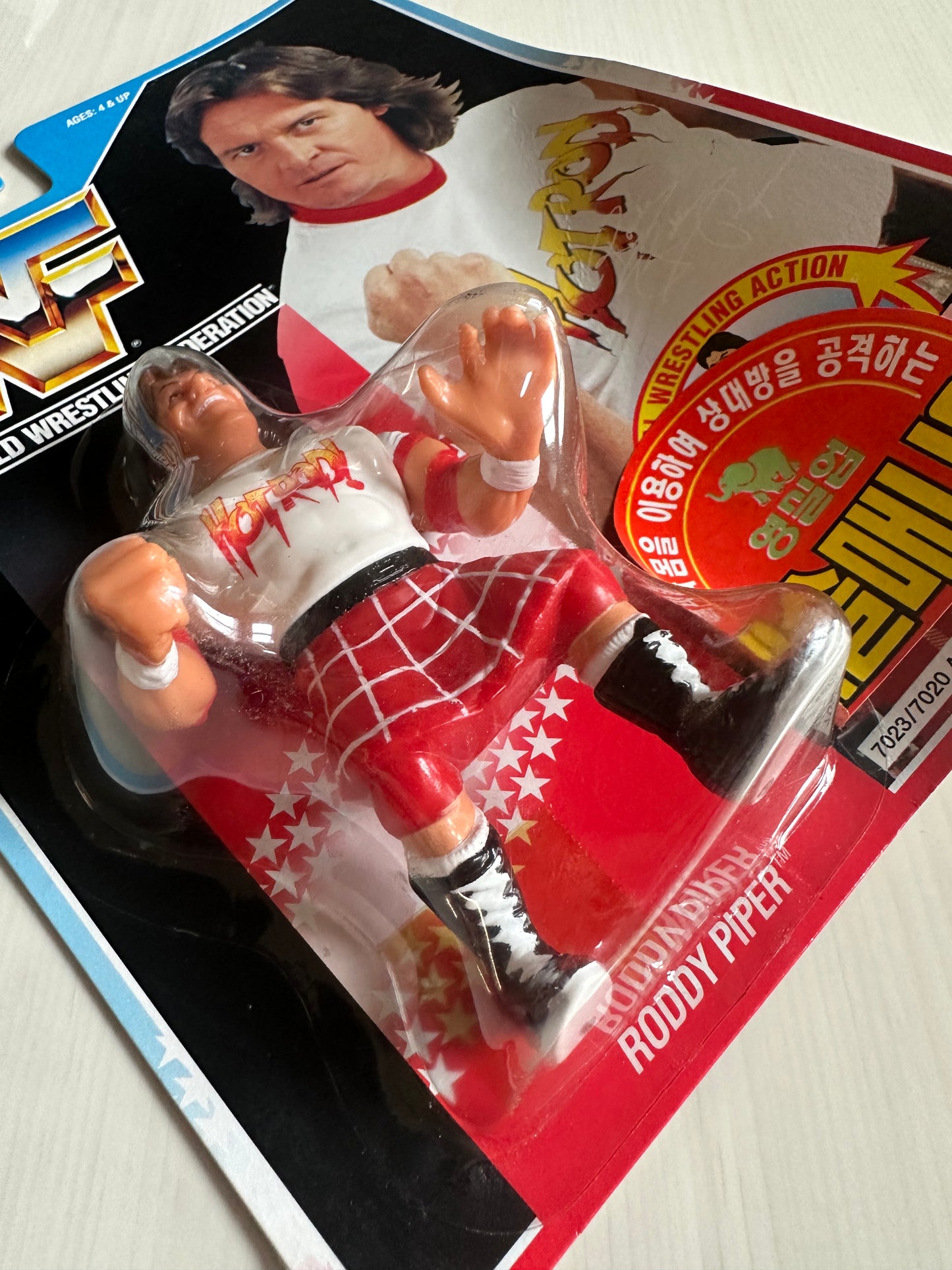 Rowdy Roddy Piper Series 1 WWF Hasbro MOC Korean variant