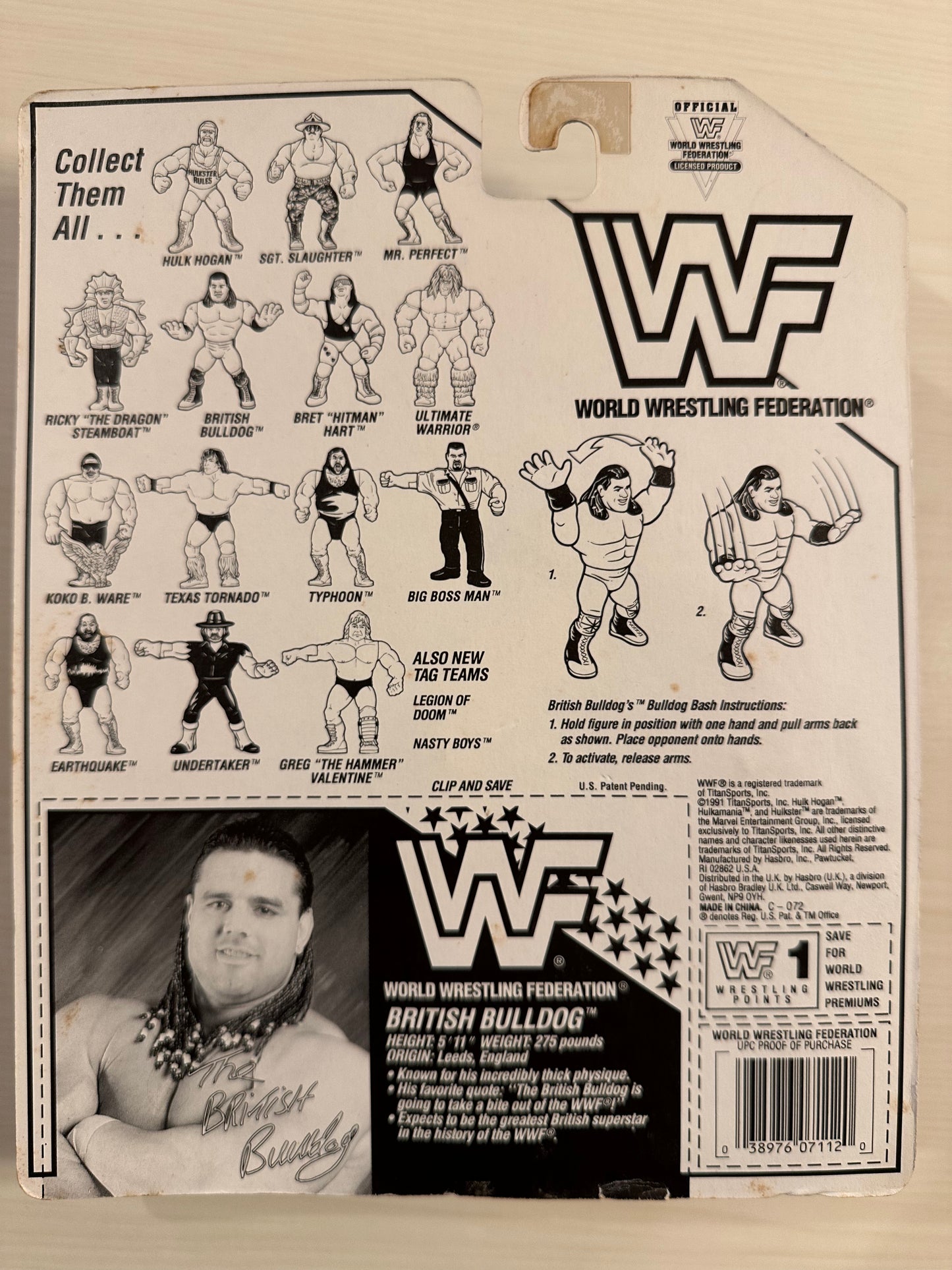 British Bulldog Series 4 WWF Hasbro