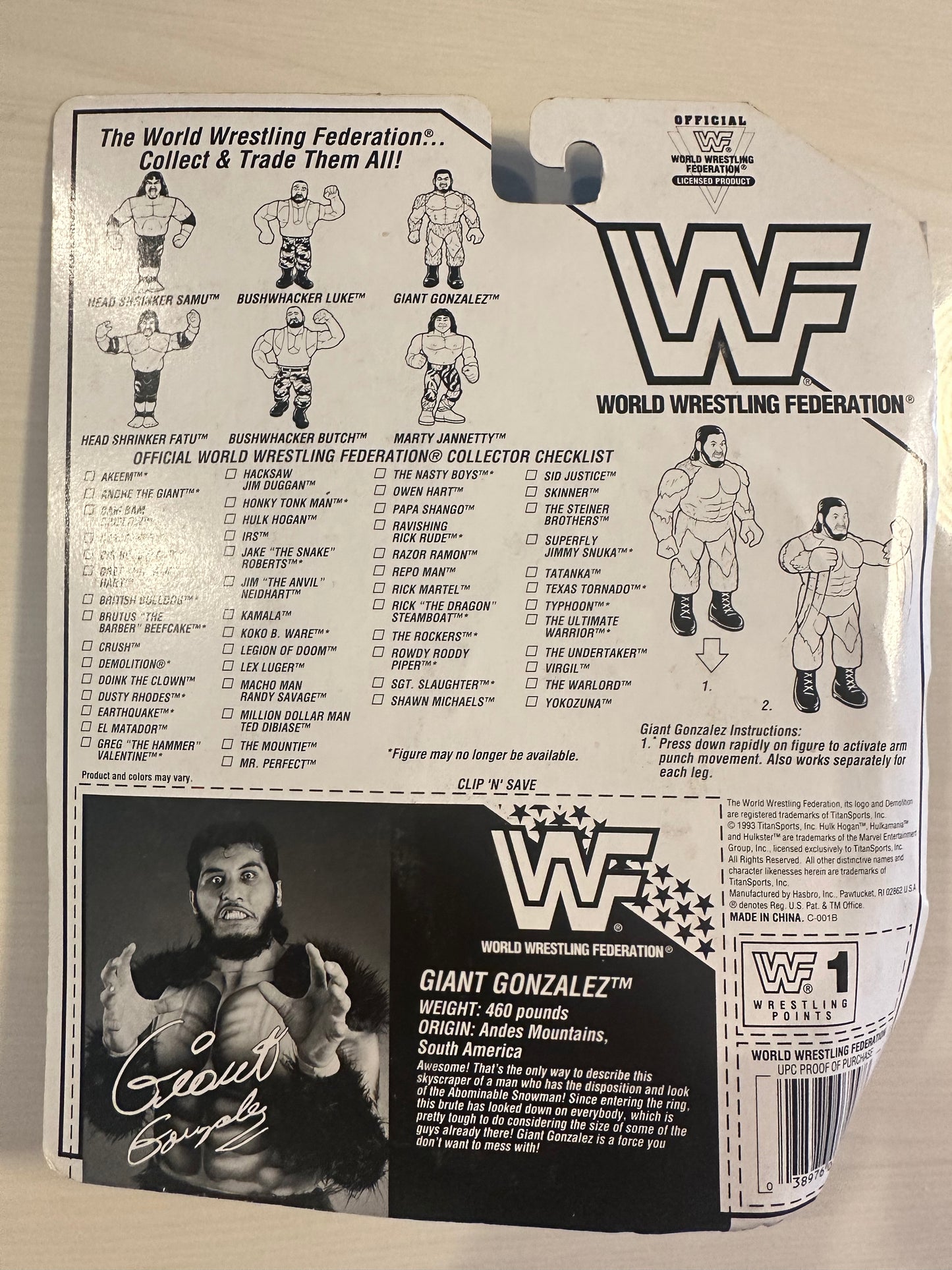 Giant Gonzalez Series 10 WWF Hasbro