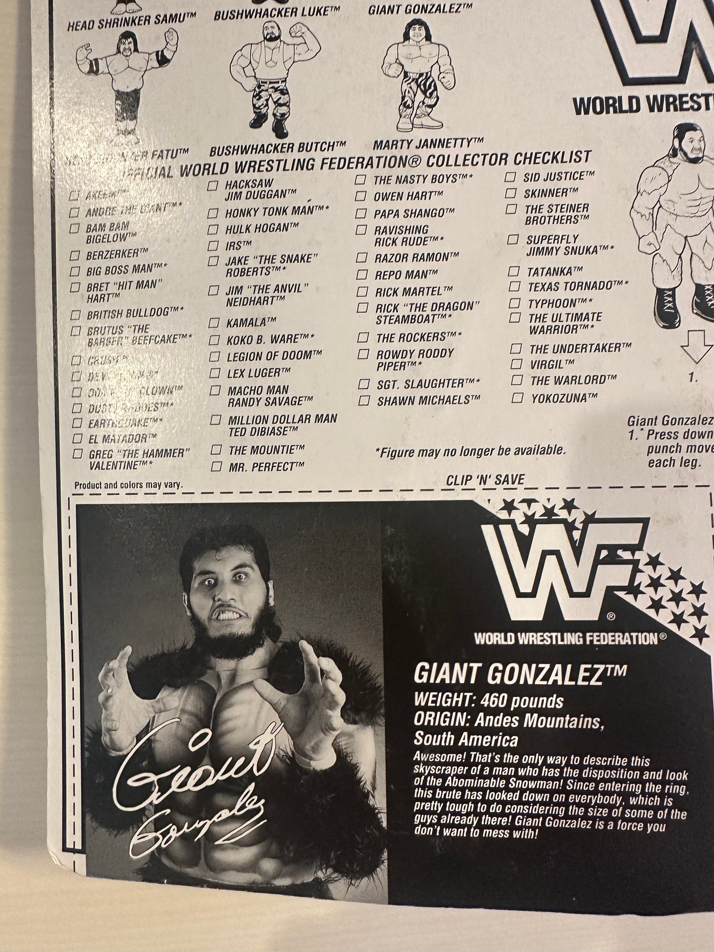 Giant Gonzalez Series 10 WWF Hasbro