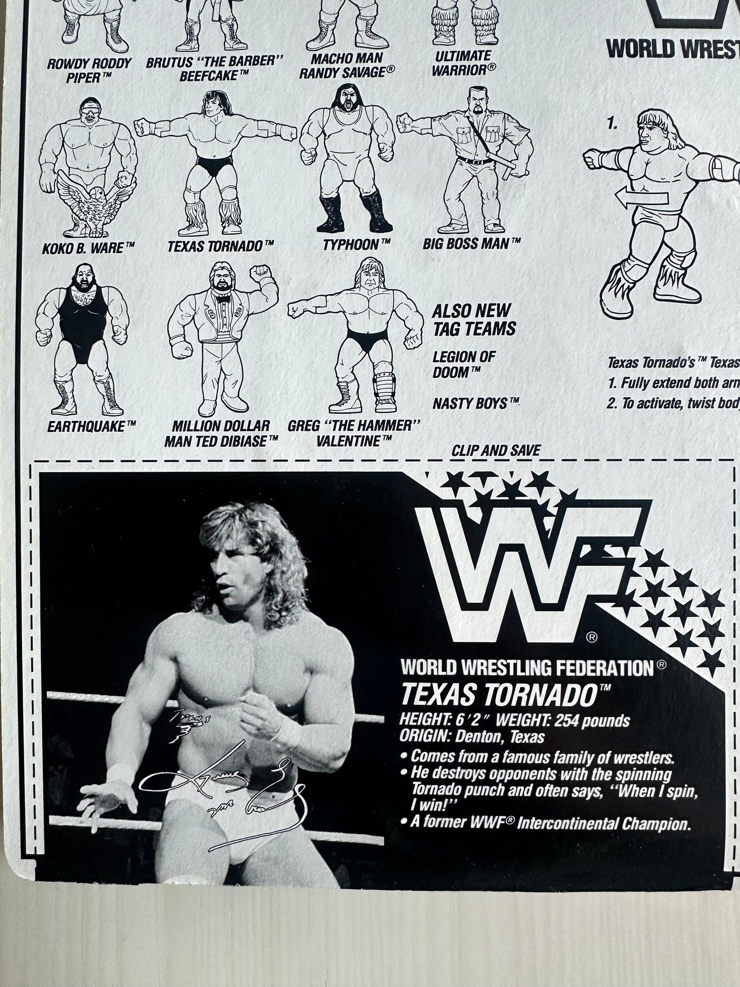 Texas Tornado Series 3 WWF Hasbro MOC figure