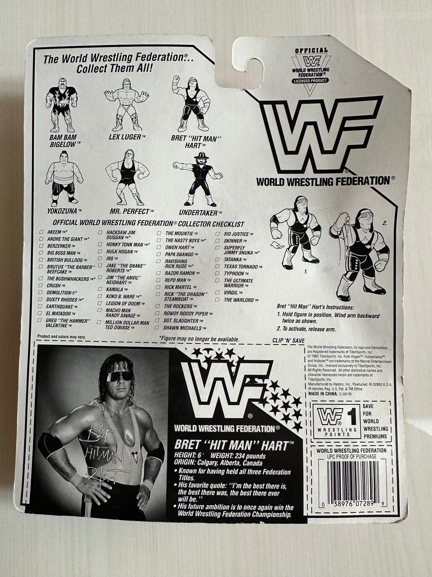 Bret the Hitman Hart Series 8 WWF Hasbro