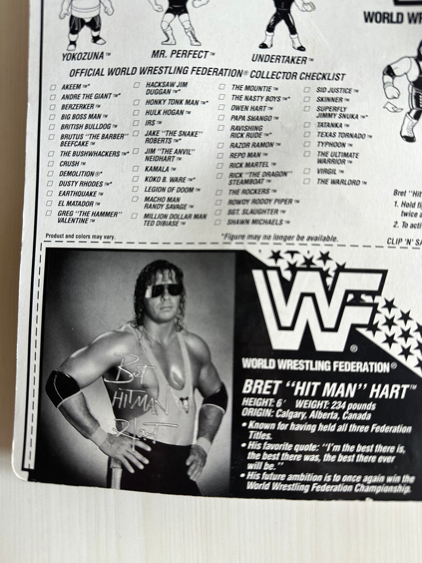 Bret the Hitman Hart Series 8 WWF Hasbro