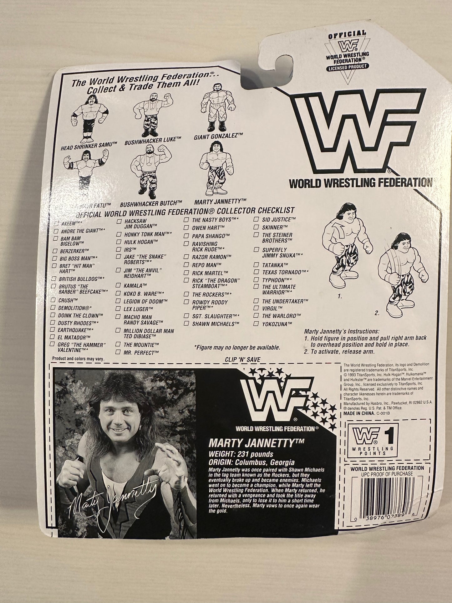 Marty Jannetty Series 10 WWF Hasbro