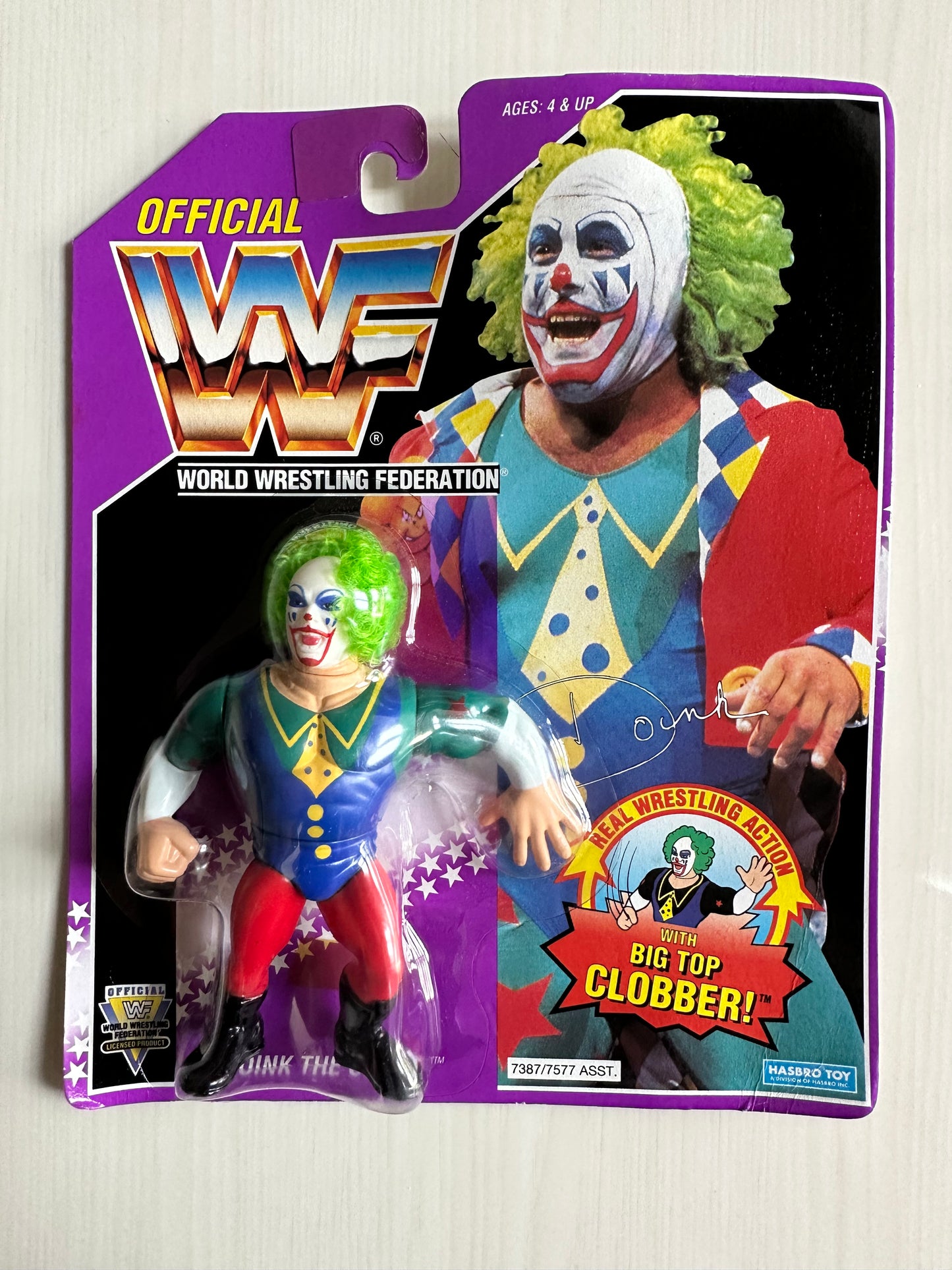 Doink the Clown Series 9 WWF Hasbro MOC figure