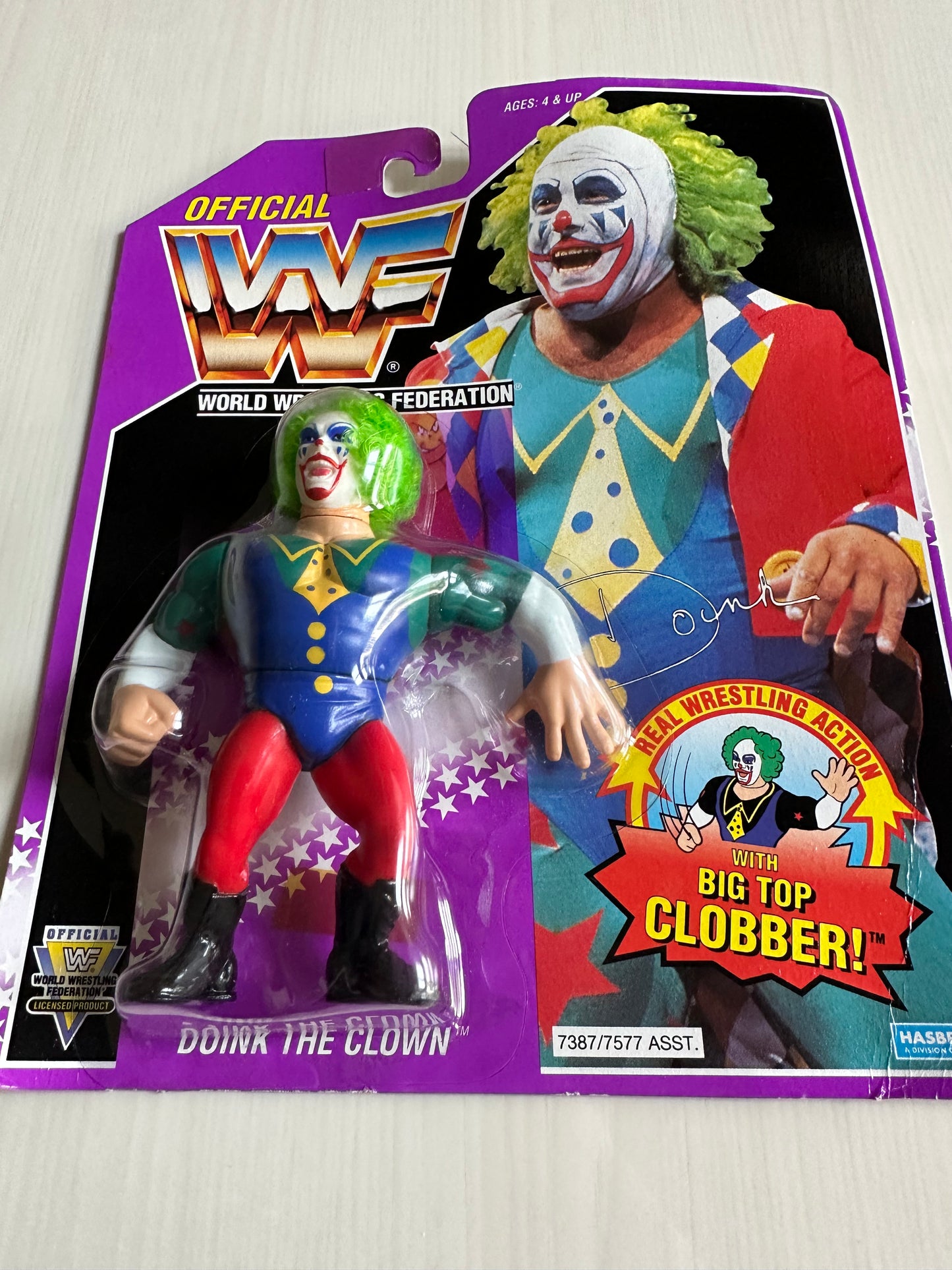 Doink the Clown Series 9 WWF Hasbro MOC figure