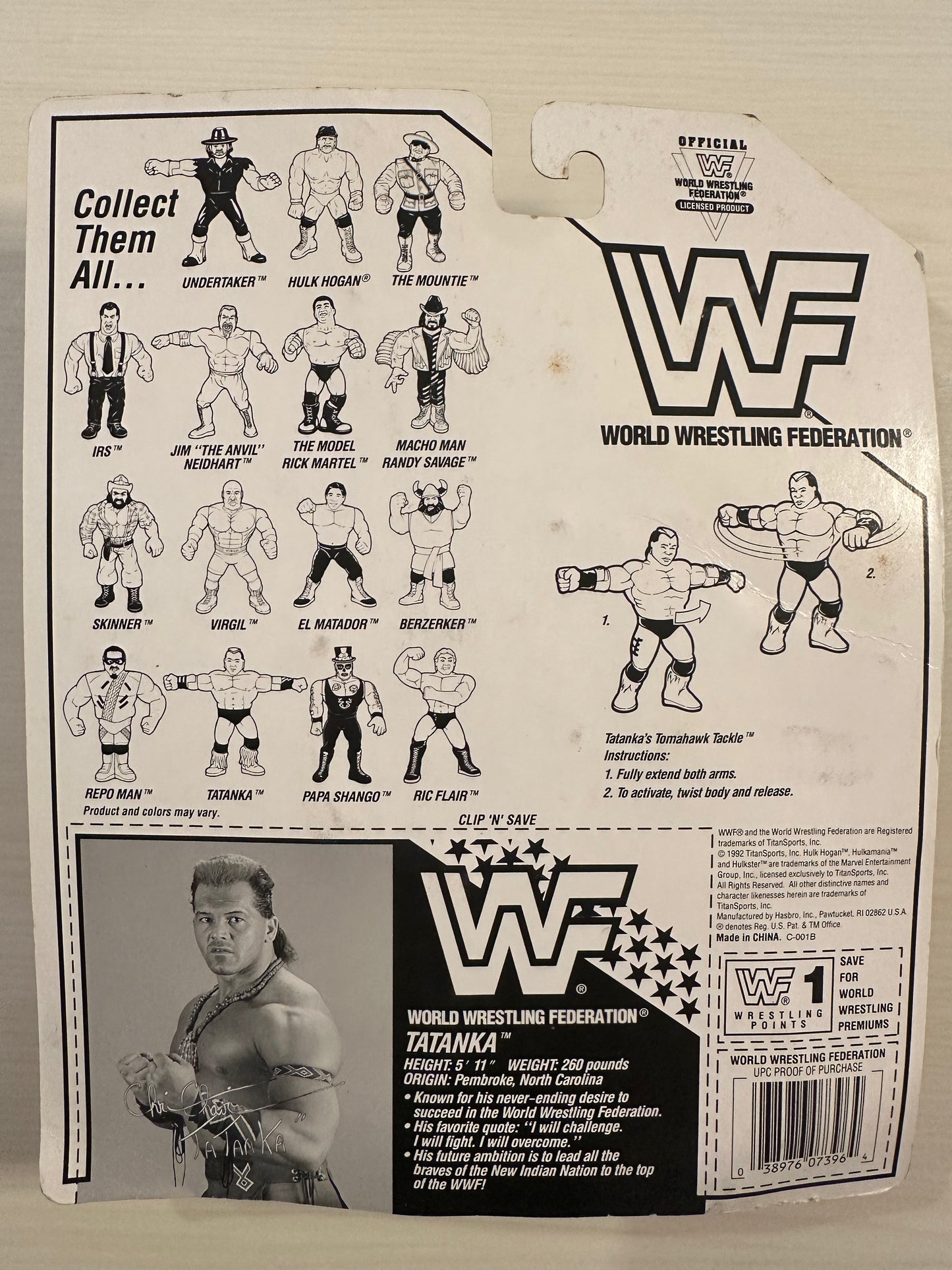 Tatanka Series 6 WWF Hasbro