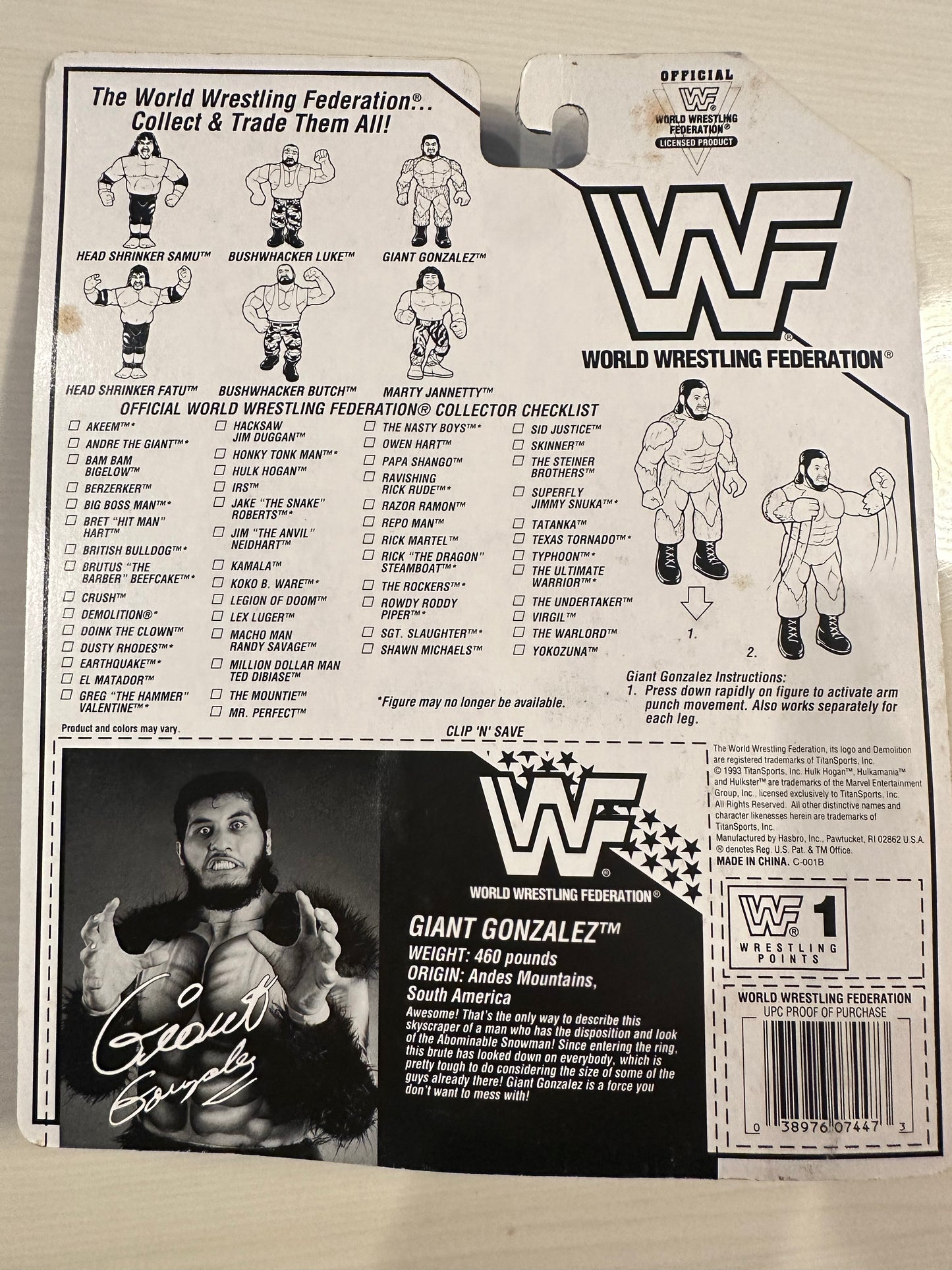 Giant Gonzalez Series 10 WWF Hasbro