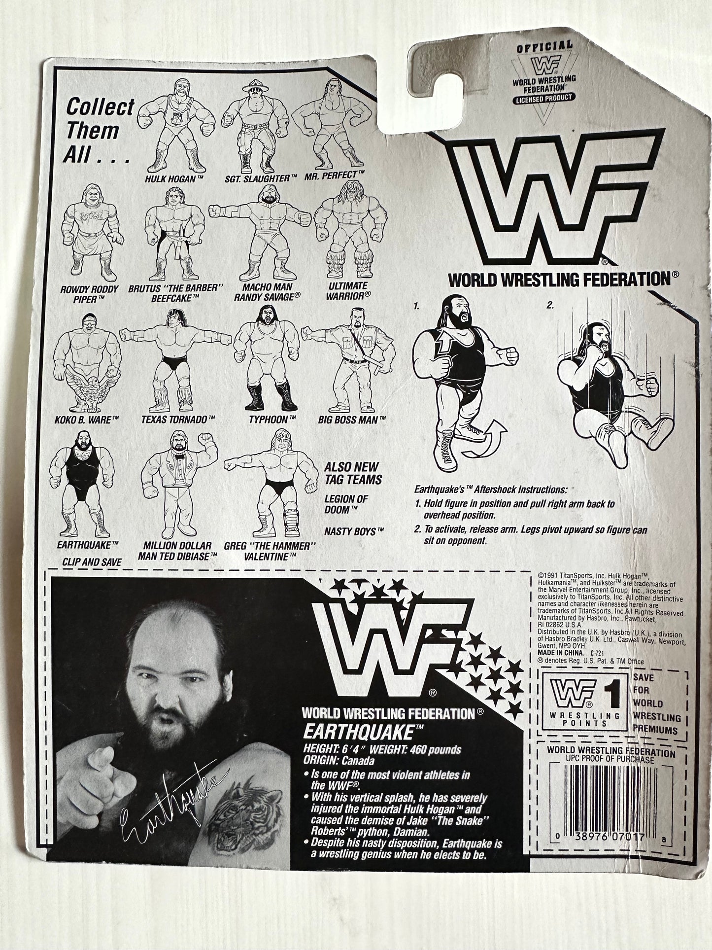Earthquake Series 3 WWF Hasbro MOC figure