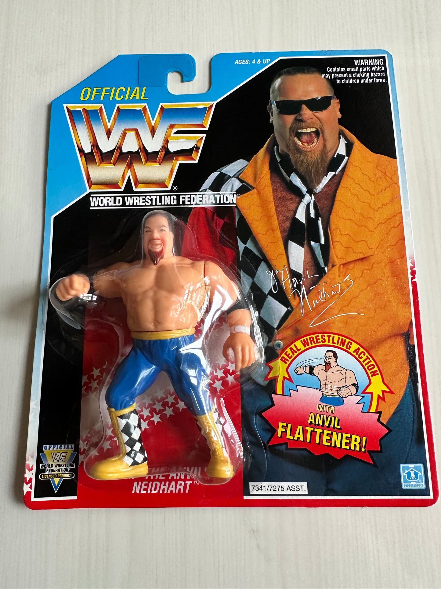 Jim the Anvil Neidhart Series 6 WWF Hasbro MOC figure