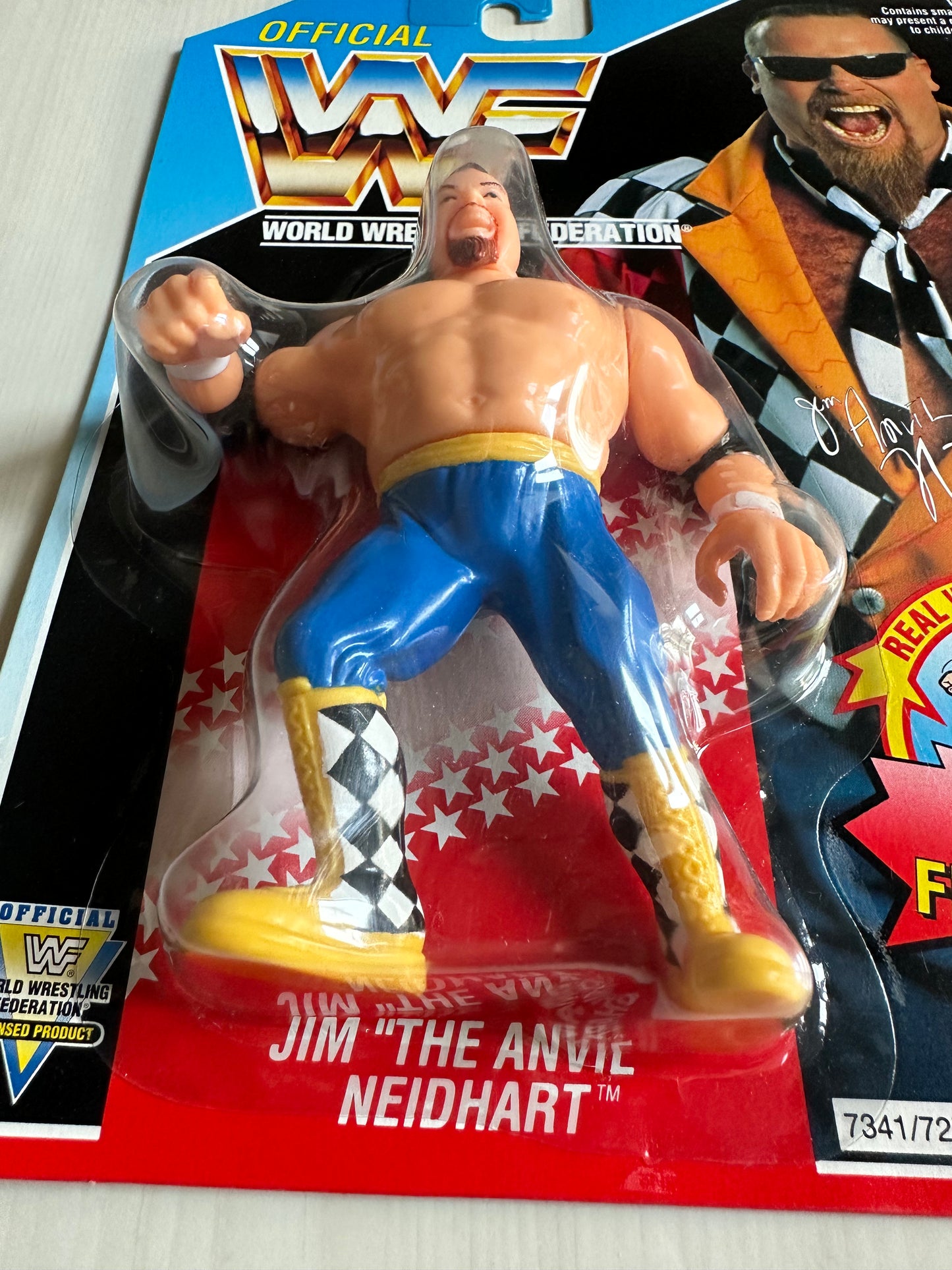 Jim the Anvil Neidhart Series 6 WWF Hasbro MOC figure