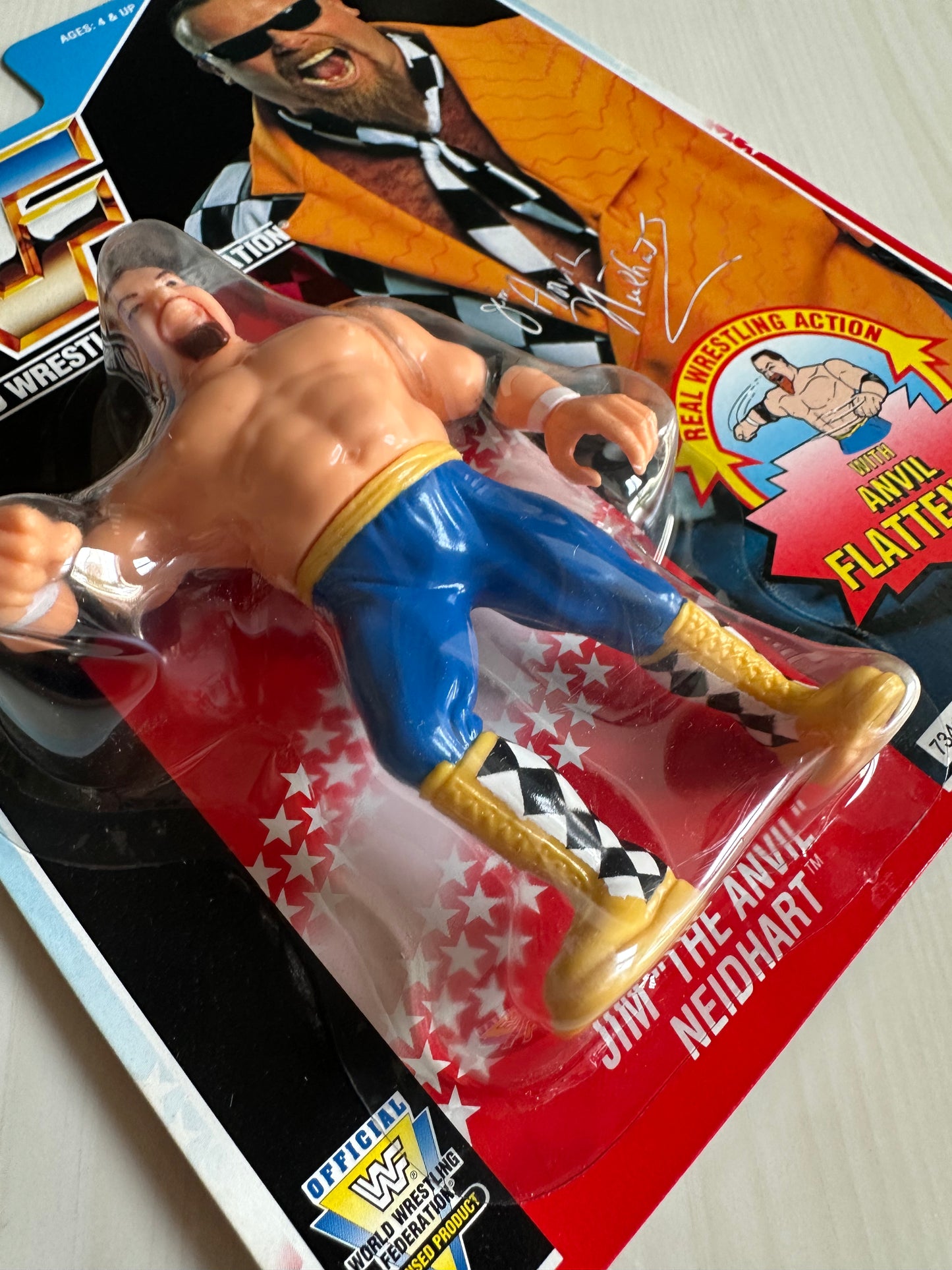 Jim the Anvil Neidhart Series 6 WWF Hasbro MOC figure
