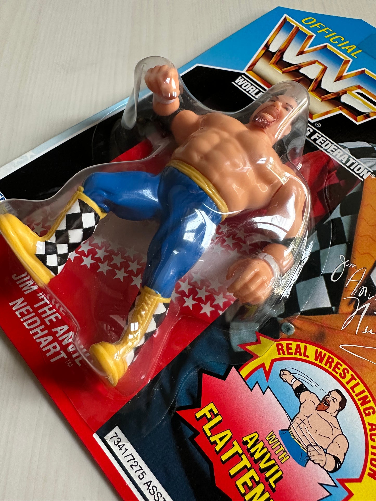 Jim the Anvil Neidhart Series 6 WWF Hasbro MOC figure