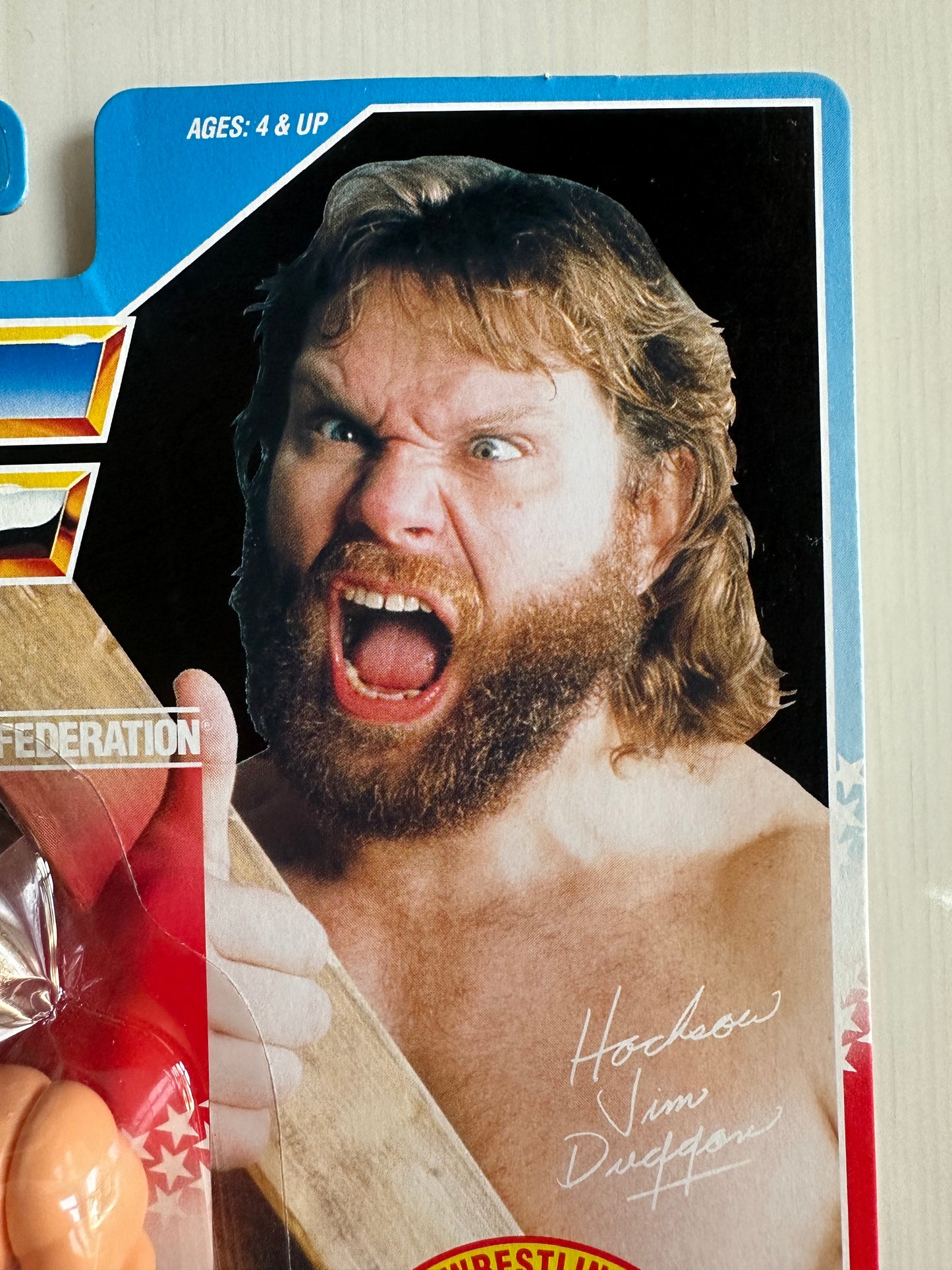 Hacksaw Jim Duggan Series 2 WWF Hasbro MOC figure