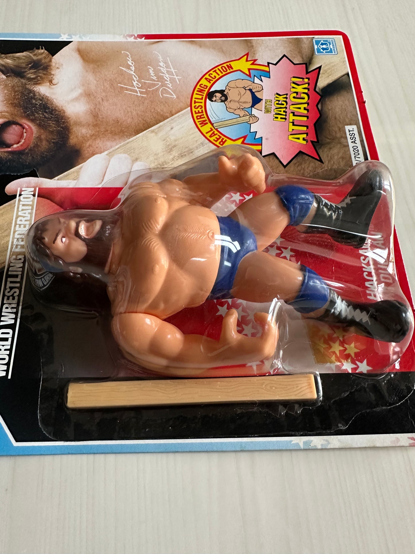Hacksaw Jim Duggan Series 2 WWF Hasbro MOC figure