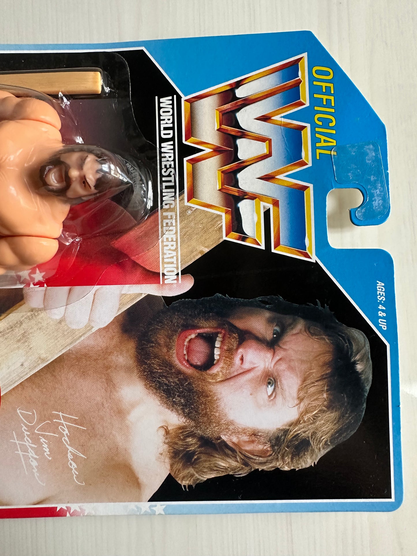 Hacksaw Jim Duggan Series 2 WWF Hasbro MOC figure