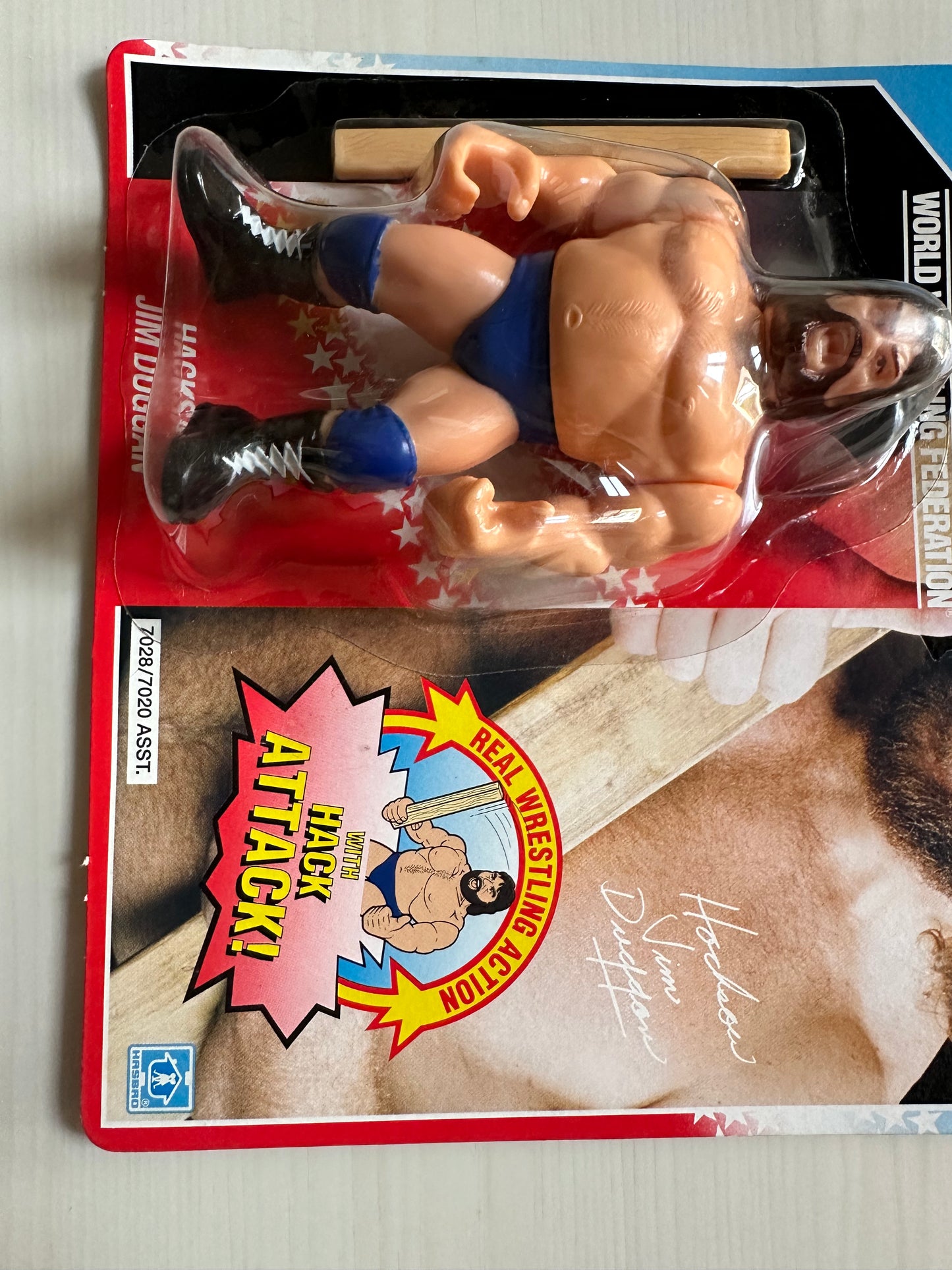 Hacksaw Jim Duggan Series 2 WWF Hasbro MOC figure