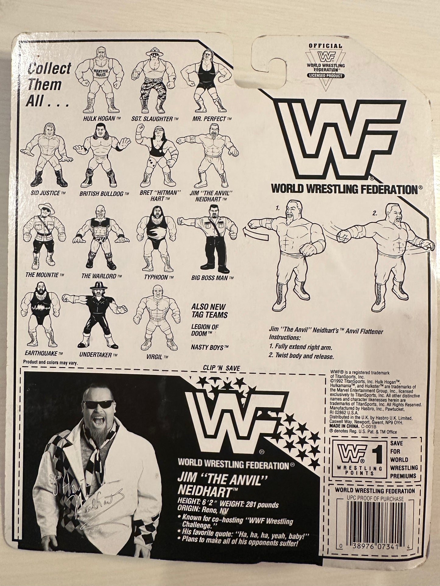 Jim the Anvil Neidhart Series 5 WWF Hasbro