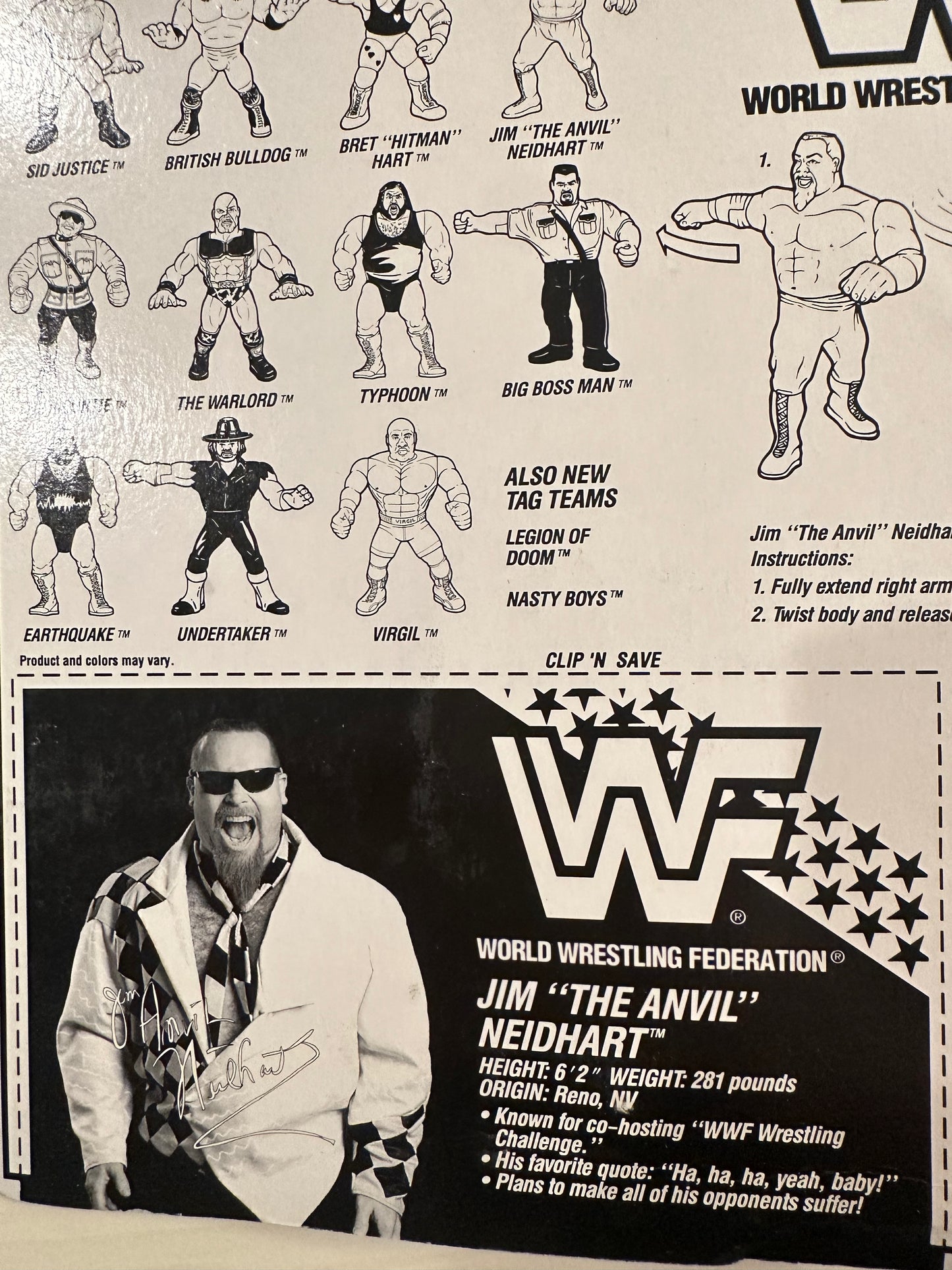 Jim the Anvil Neidhart Series 5 WWF Hasbro