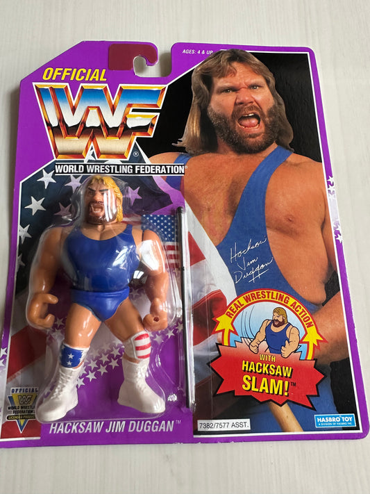 Hacksaw Jim Duggan Series 9 WWF Hasbro MOC figure