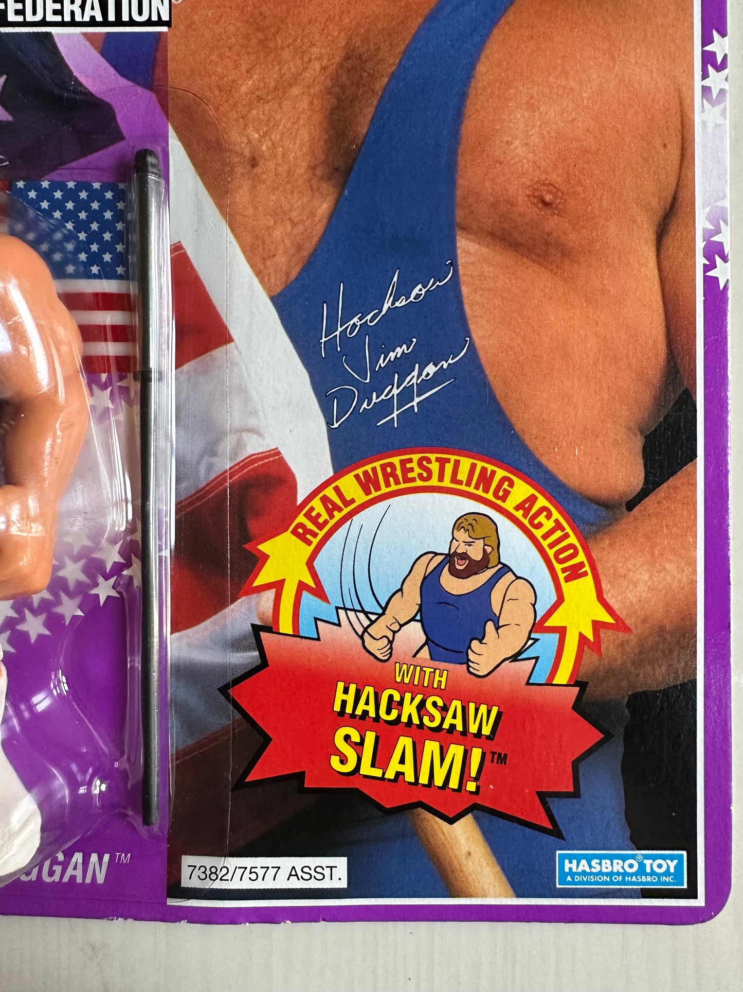 Hacksaw Jim Duggan Series 9 WWF Hasbro MOC figure