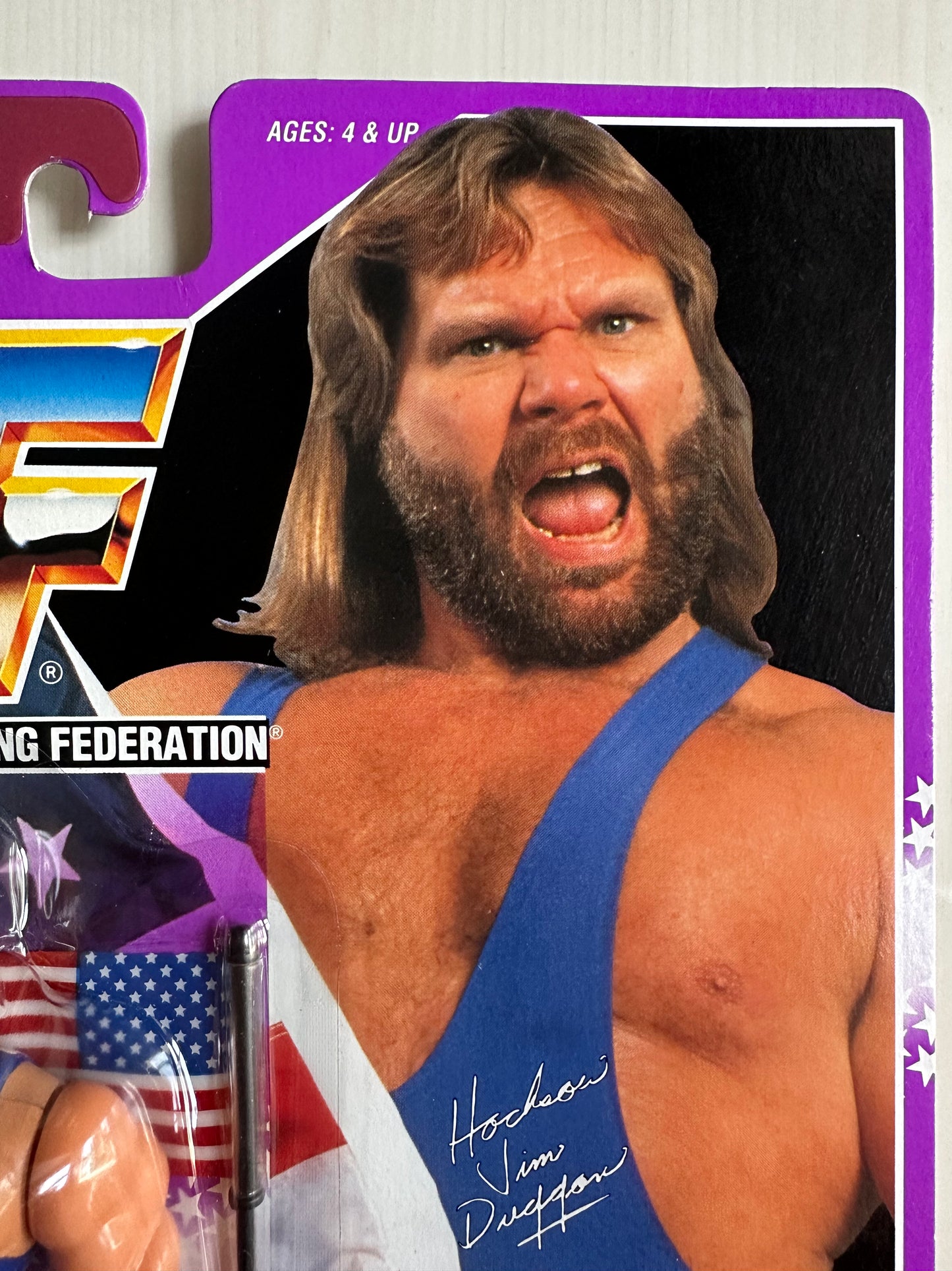 Hacksaw Jim Duggan Series 9 WWF Hasbro MOC figure