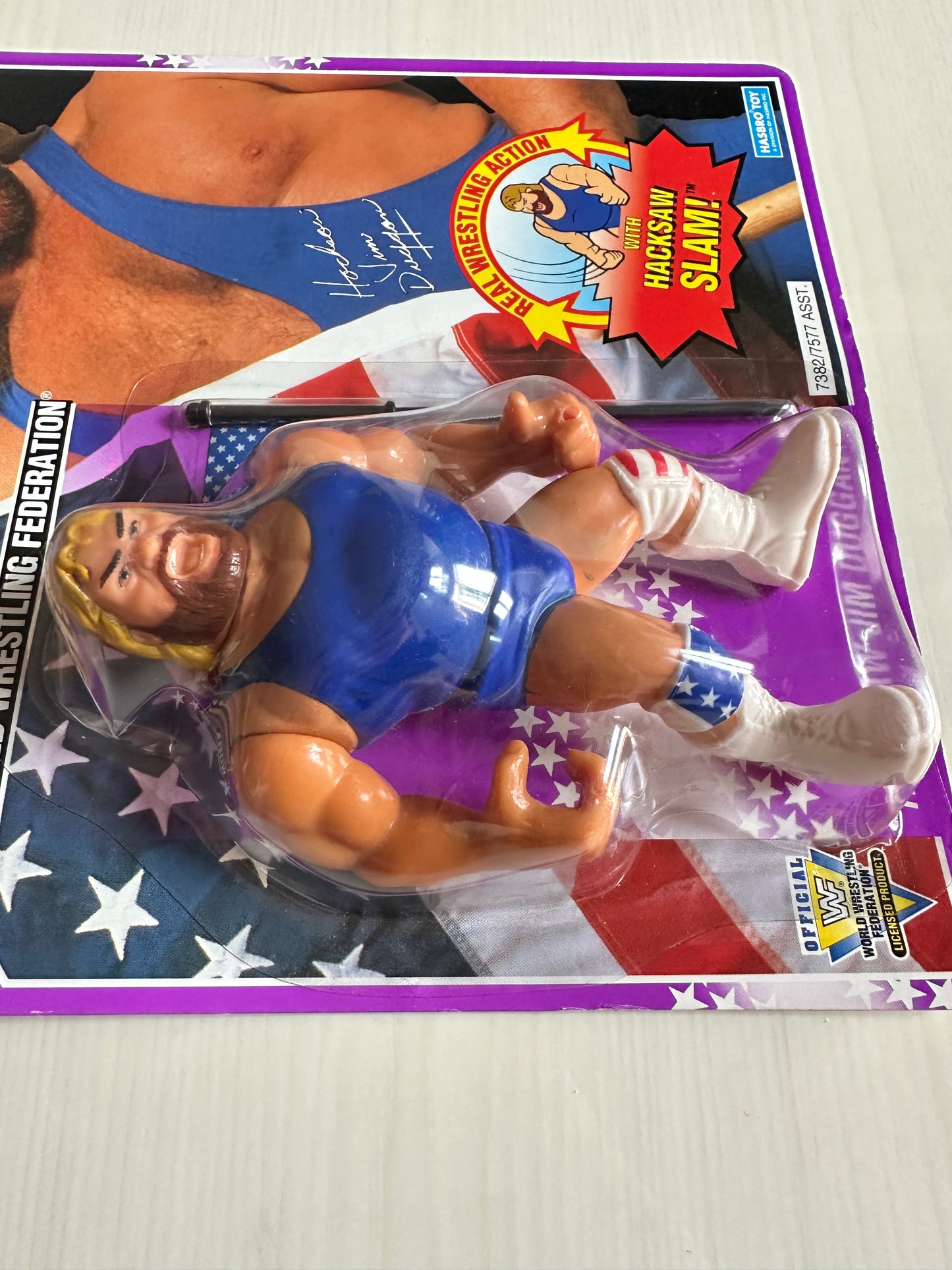 Hacksaw Jim Duggan Series 9 WWF Hasbro MOC figure