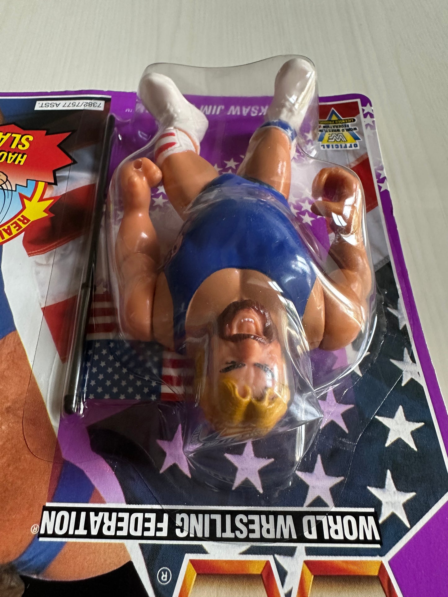 Hacksaw Jim Duggan Series 9 WWF Hasbro MOC figure