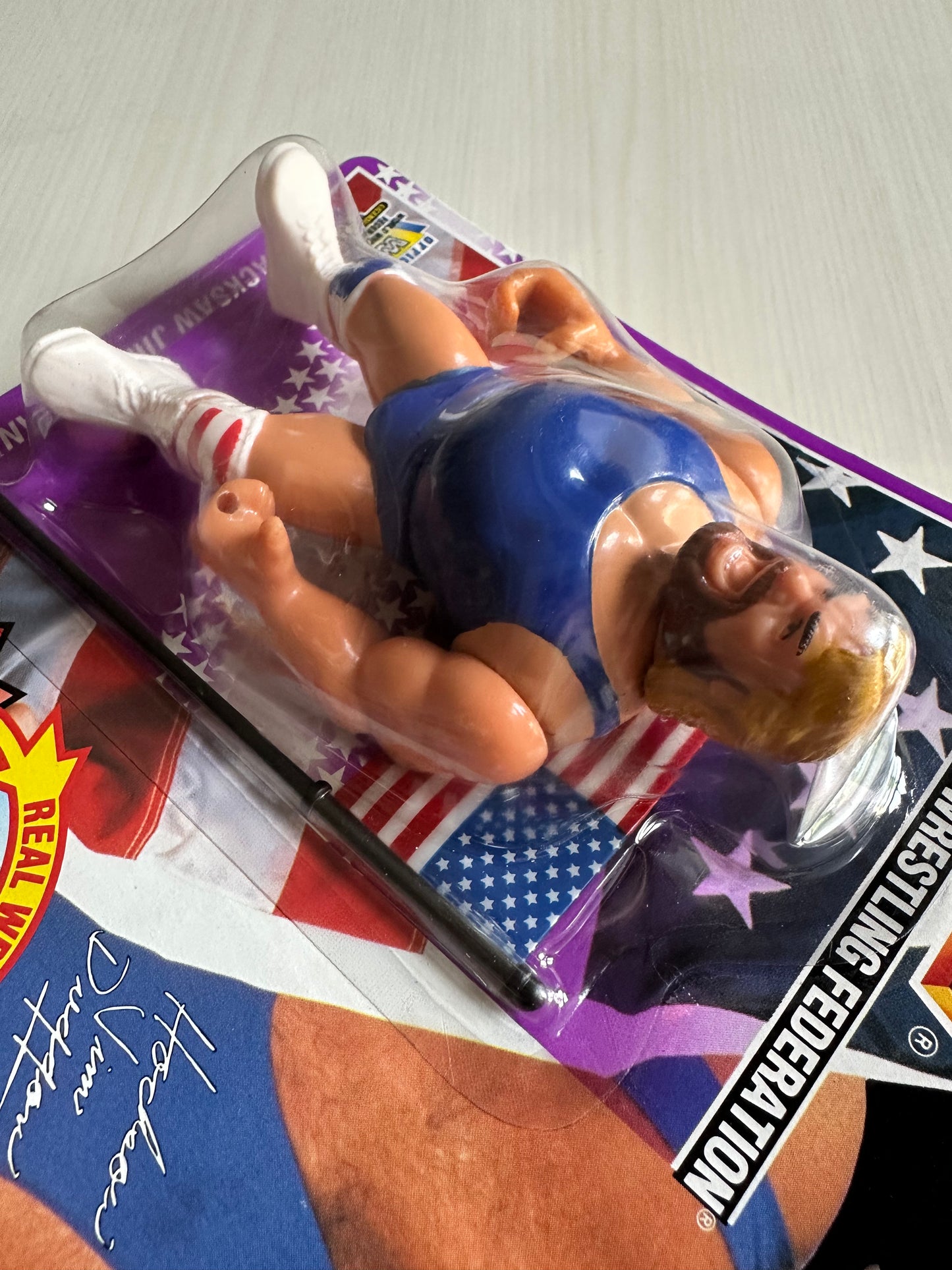 Hacksaw Jim Duggan Series 9 WWF Hasbro MOC figure