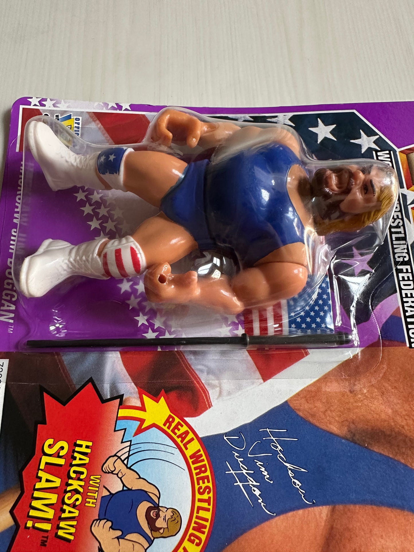 Hacksaw Jim Duggan Series 9 WWF Hasbro MOC figure