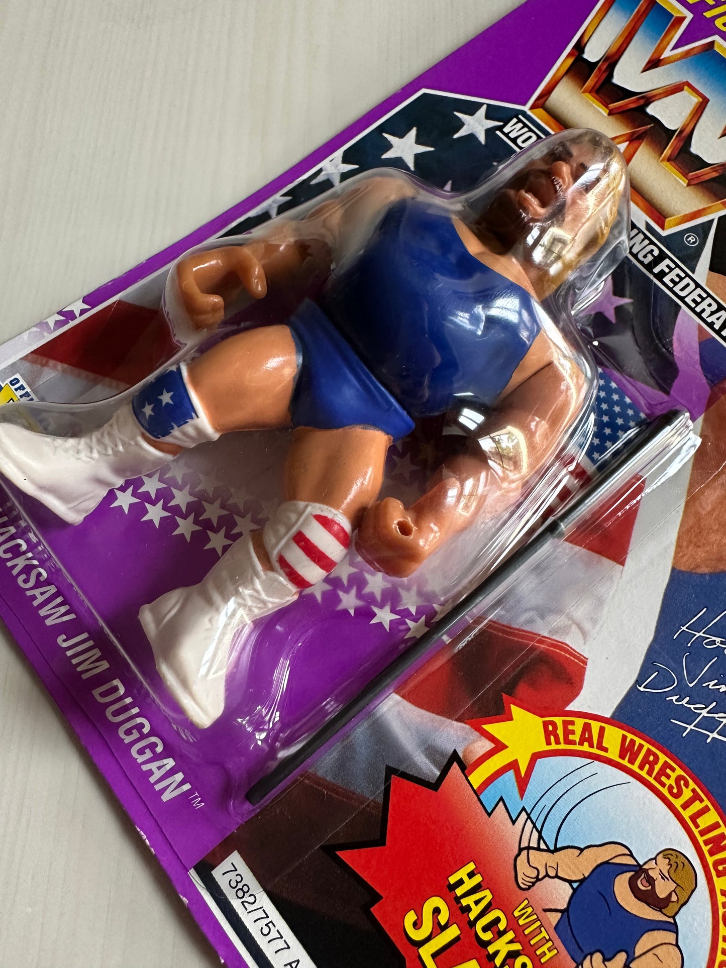 Hacksaw Jim Duggan Series 9 WWF Hasbro MOC figure